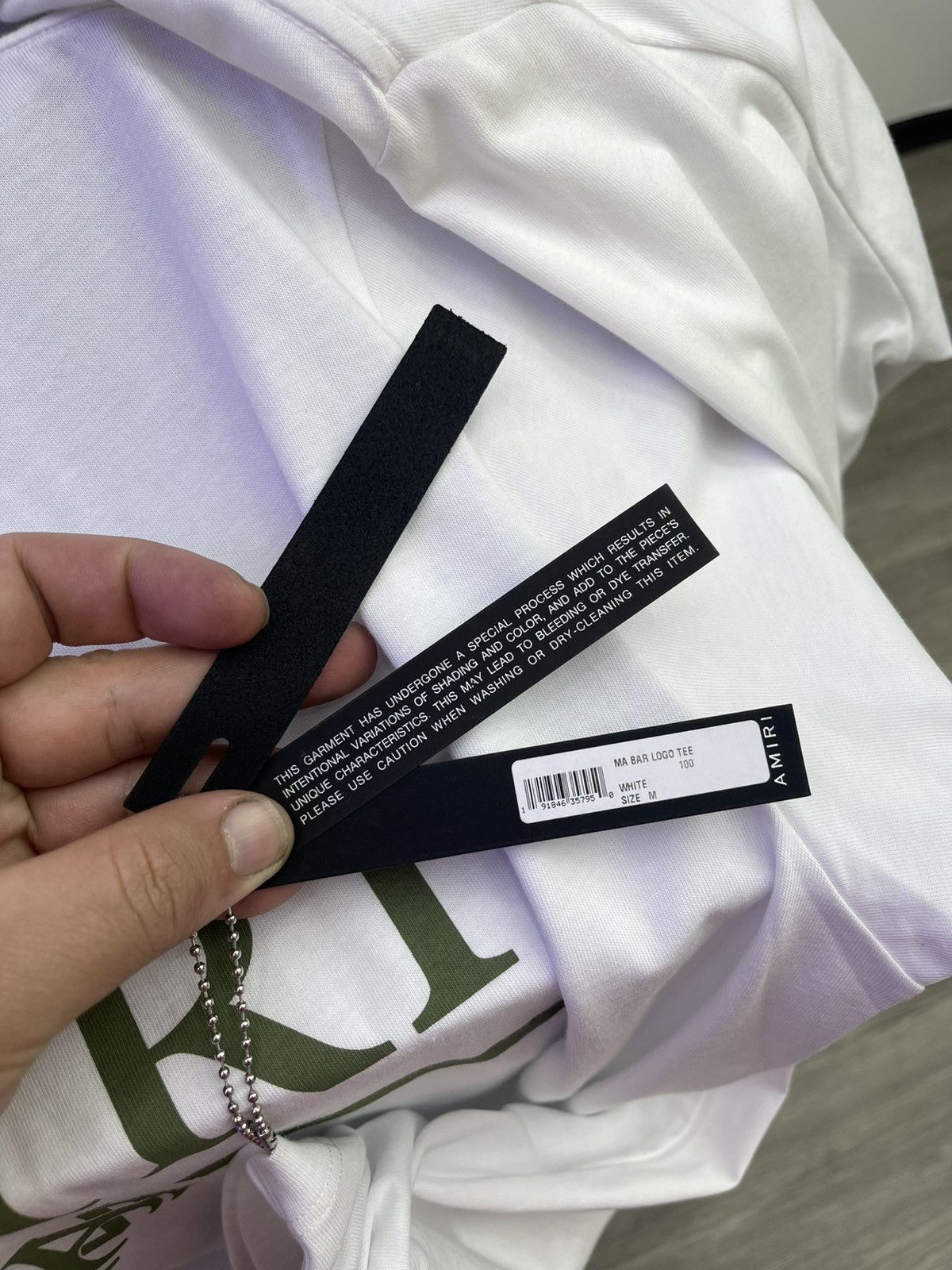 Amiri Amiri MA bar tee (white/Green) Size US M / EU 48-50 / 2 - 7 Thumbnail