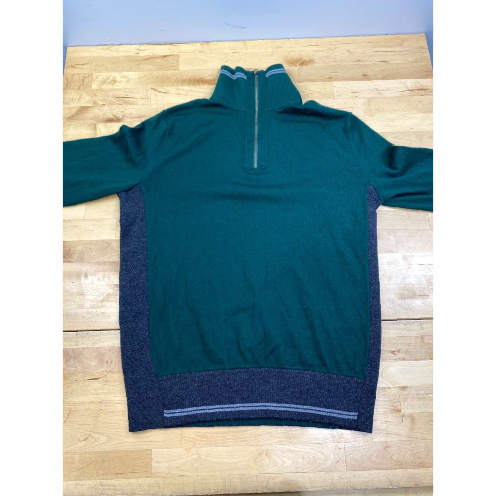 Banana Republic Banana Republic Sweater 1/4 Zip Mens M Green Wool Blend Pullover Merino All Seasons Jersey? Size US M / EU 48-50 / 2 - 2 Thumbnail
