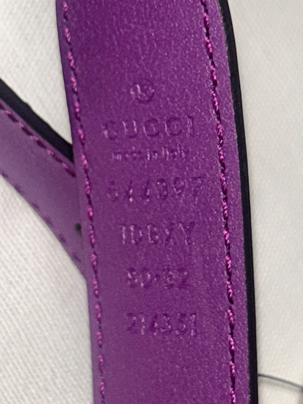 Gucci Gucci Horsebit Leather Belt Purple size 80 Size ONE SIZE - 7 Thumbnail