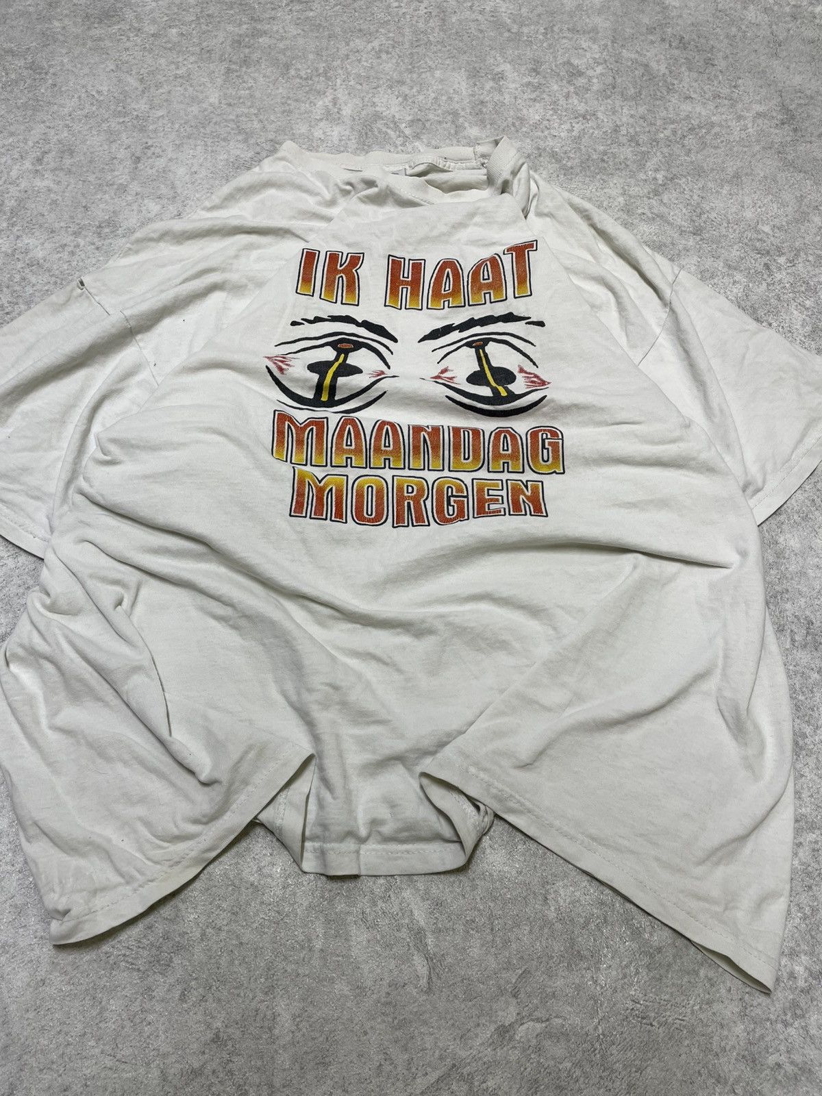 Gildan × Vintage IK HAAT MAANDAG MORGEN Gildan 90s Super Fit Size US XL / EU 56 / 4 - 2 Thumbnail