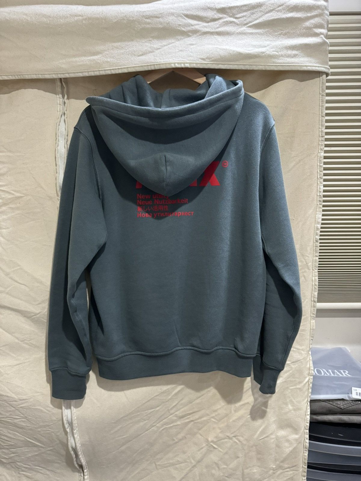 AFFXWRKS × Kiko Kostadinov Affxwrks Affix Grey Logo Print Hoodie XS Size US XS / EU 42 / 0 - 3 Thumbnail