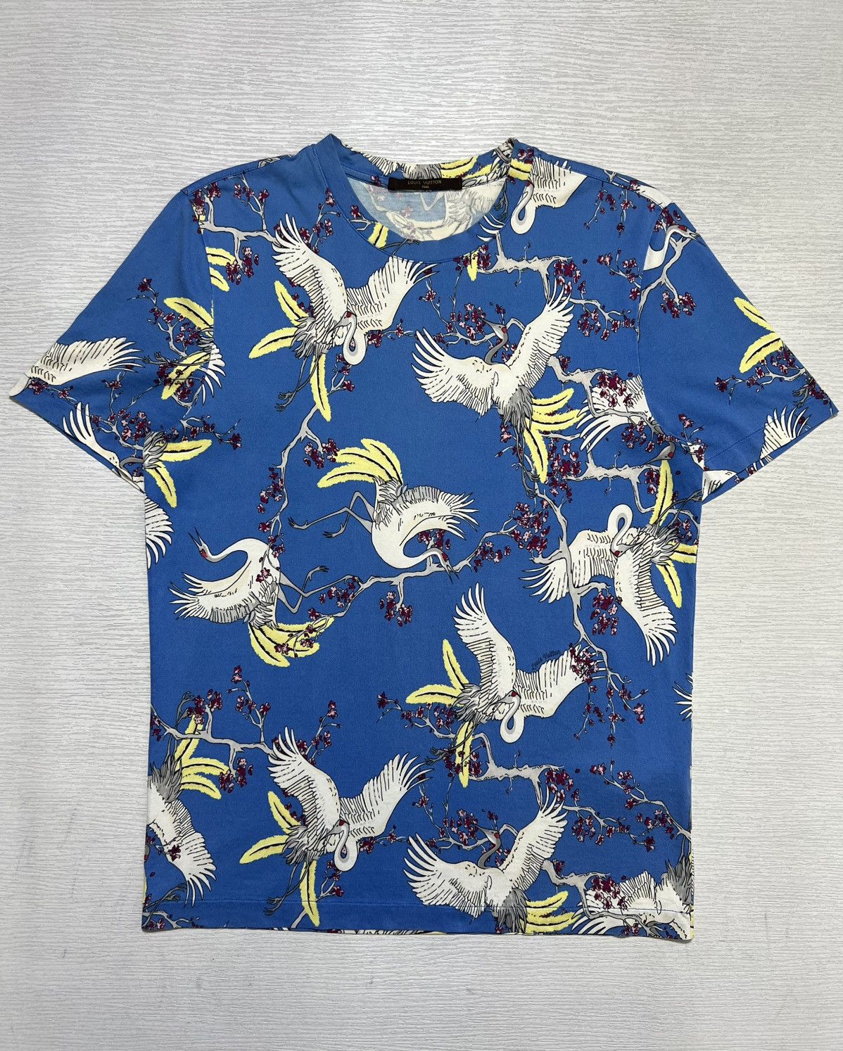 Louis Vuitton Louis Vuitton - Kim Jones - S/S 16’ Blue Crane T-Shirt Size US M / EU 48-50 / 2 - 3 Thumbnail