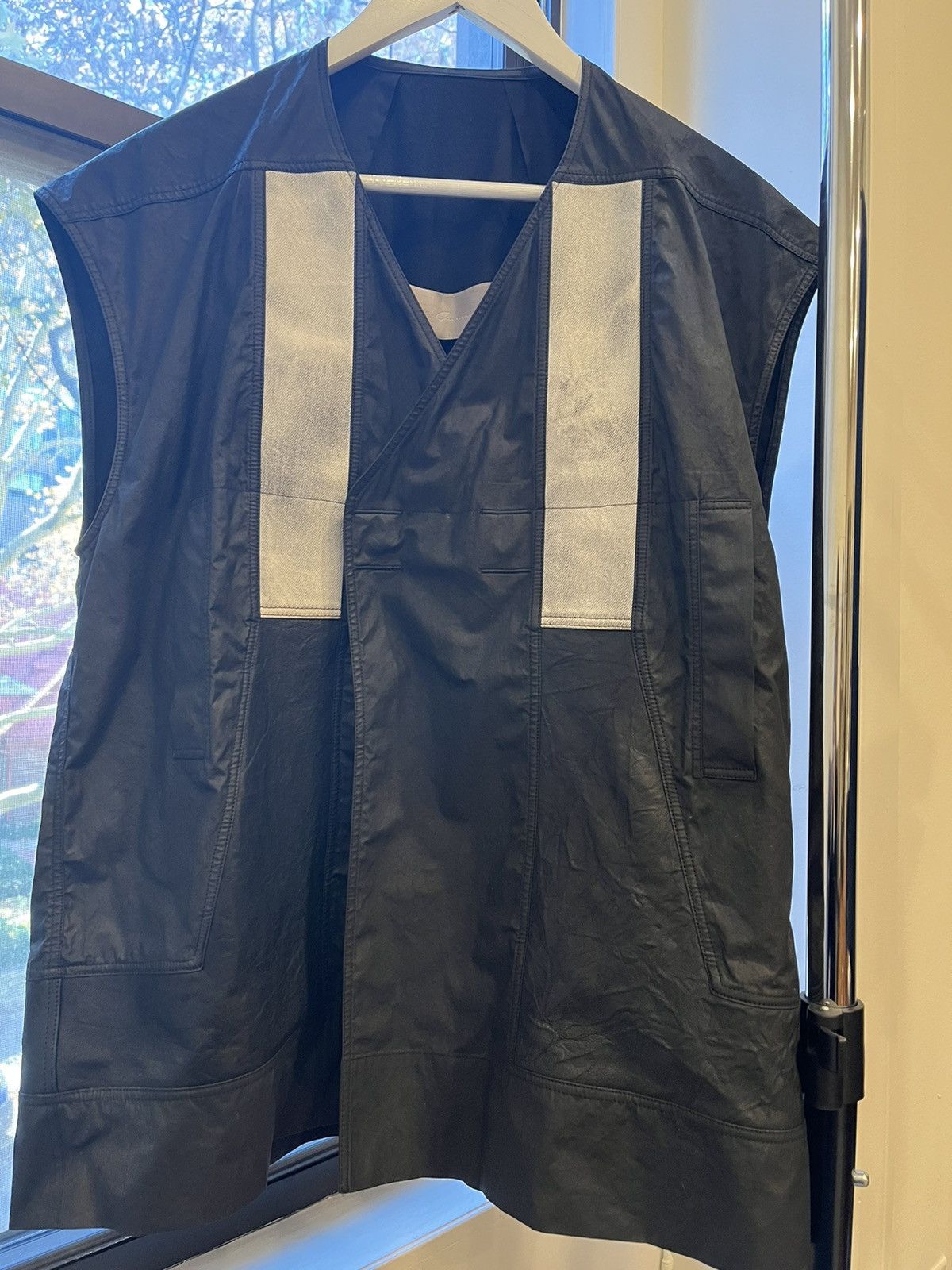 Rick Owens Runway Cotton/Leather Vest