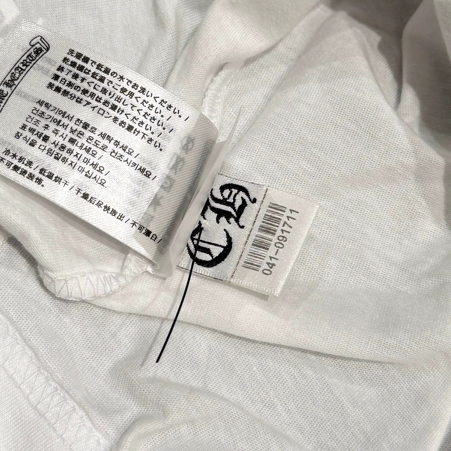 Chrome Hearts Chrome Hearts White Blue Collar Short Sleeve Tee Size US L / EU 52-54 / 3 - 5 Thumbnail