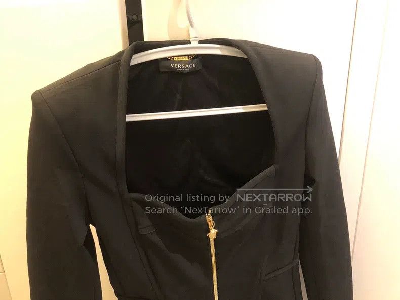 Versace Versace Three-dimensional shoulder pad jacket dress Size L / US 10 / IT 46 - 3 Thumbnail