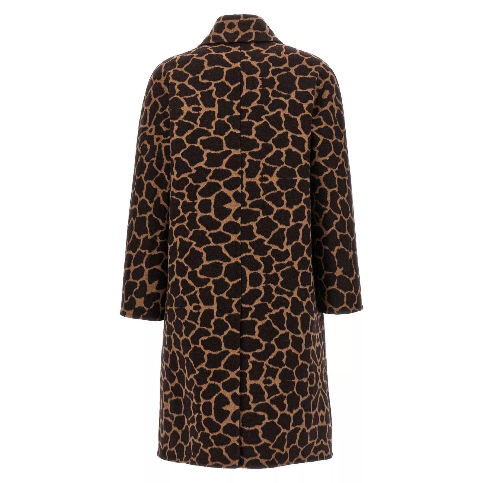 Max Mara MAX MARA Ortica Brown/Black Wool Long Coat New & Authentic ( Size S / US 4 / IT 40 - 2 Thumbnail
