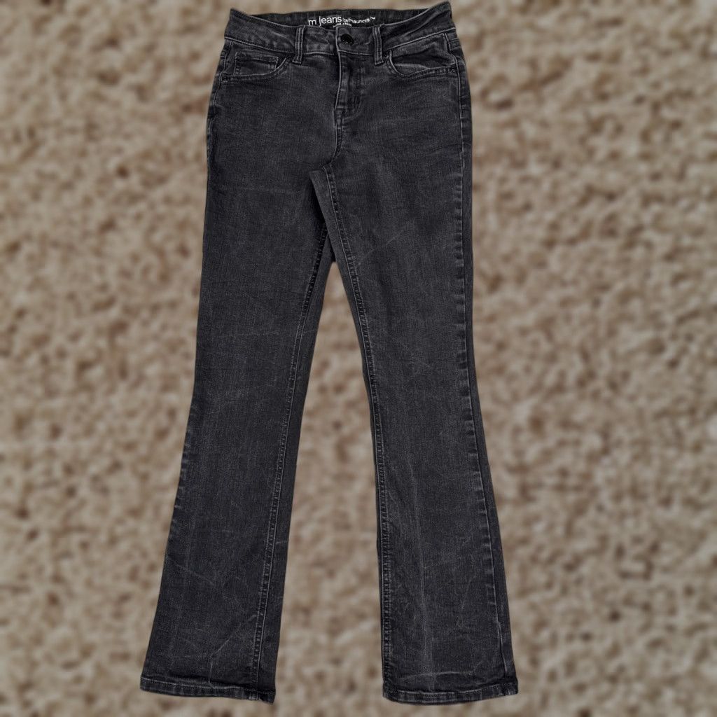 Vintage Maurices M Jeans Bootcut Jeans Womens 4 Regular Gray Charcoal Wash 26x31 Stretch Denim Size 27" / US 4 / IT 40 - 1 Thumbnail