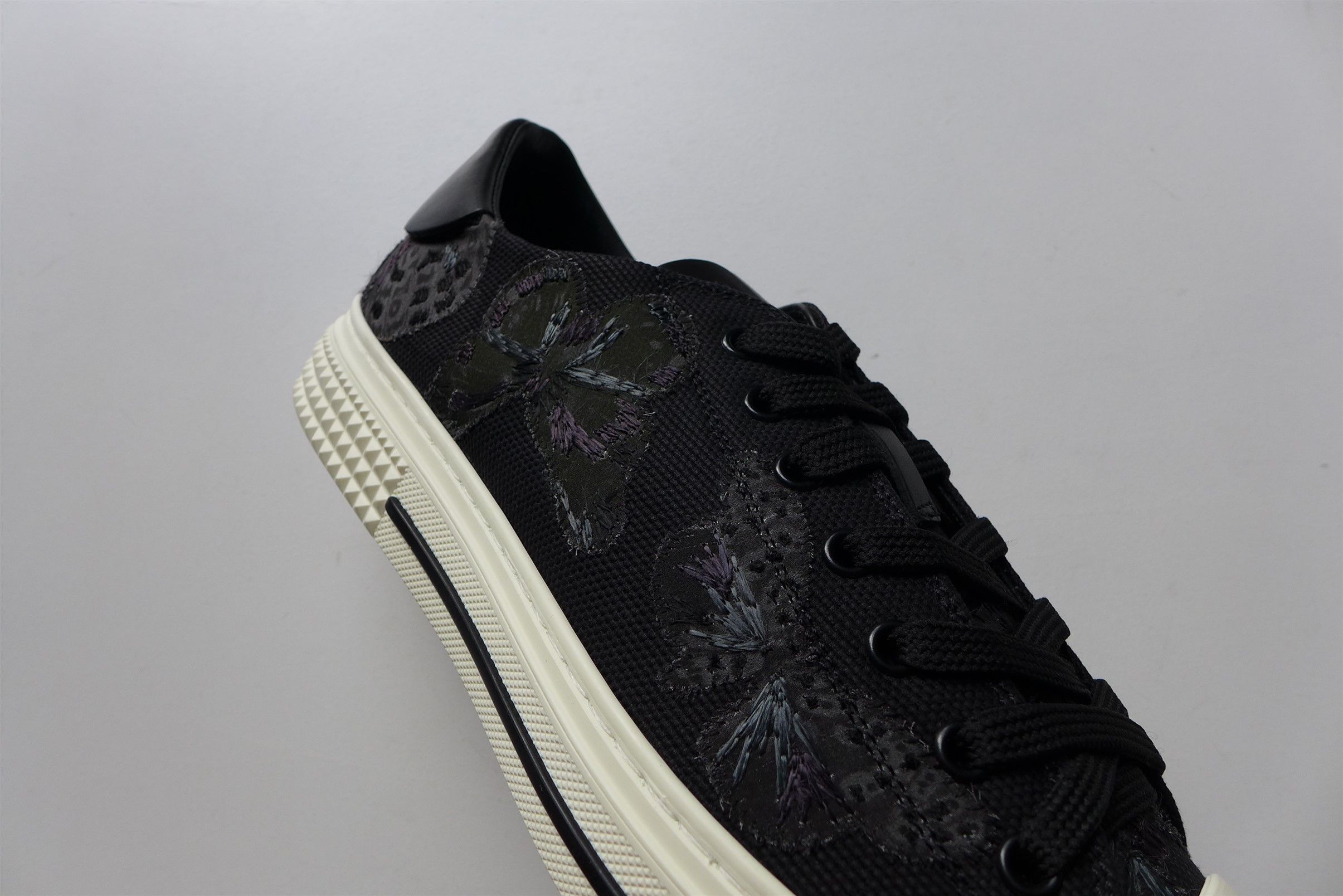 Valentino Valentino CamuButterfly Embroidered Black Sneakers Size US 10 / EU 43 - 12 Thumbnail