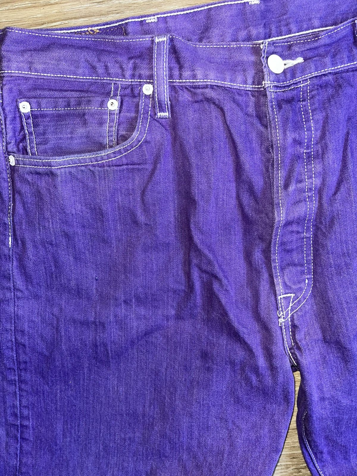 Vintage Crazy Y2K Wide Leg Faded ERD Grunge Goth Baggy Skater Jeans Size US 38 / EU 54 - 4 Thumbnail