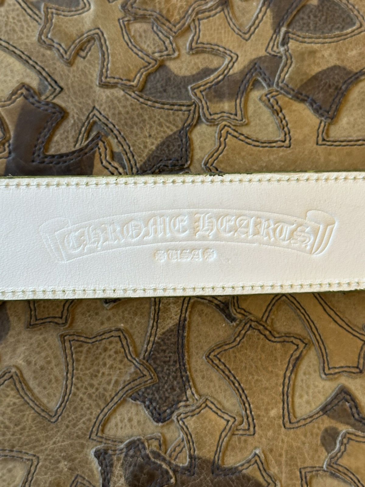 Chrome Hearts CHROME HEARTS 1-1 METALIC LIME FLUR BELT Size 36 - 5 Thumbnail