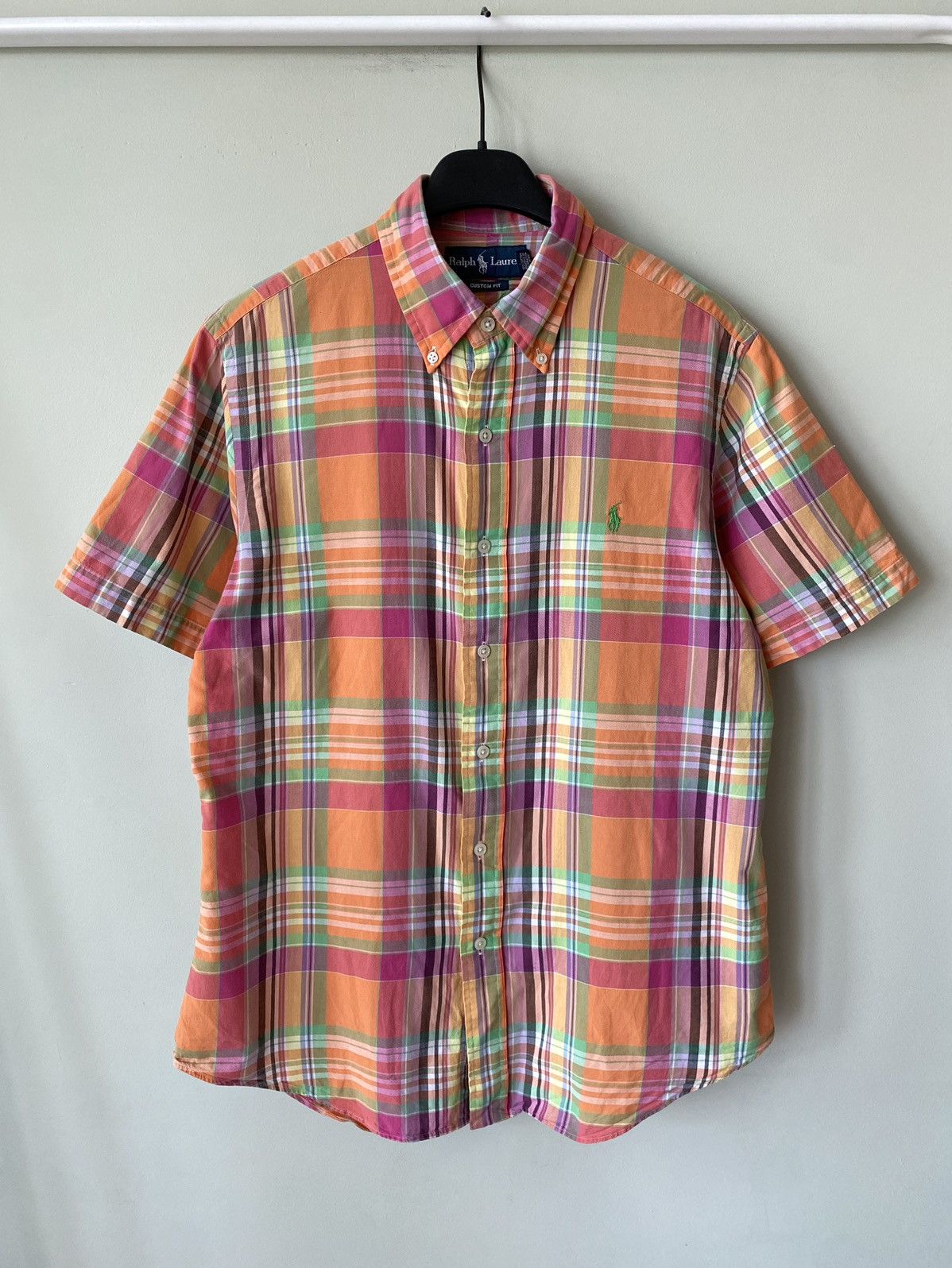 Polo Ralph Lauren Polo Ralph Lauren rainbow Check Vtg Custom Fit SS Shirt PRL Size US M / EU 48-50 / 2 - 1 Thumbnail