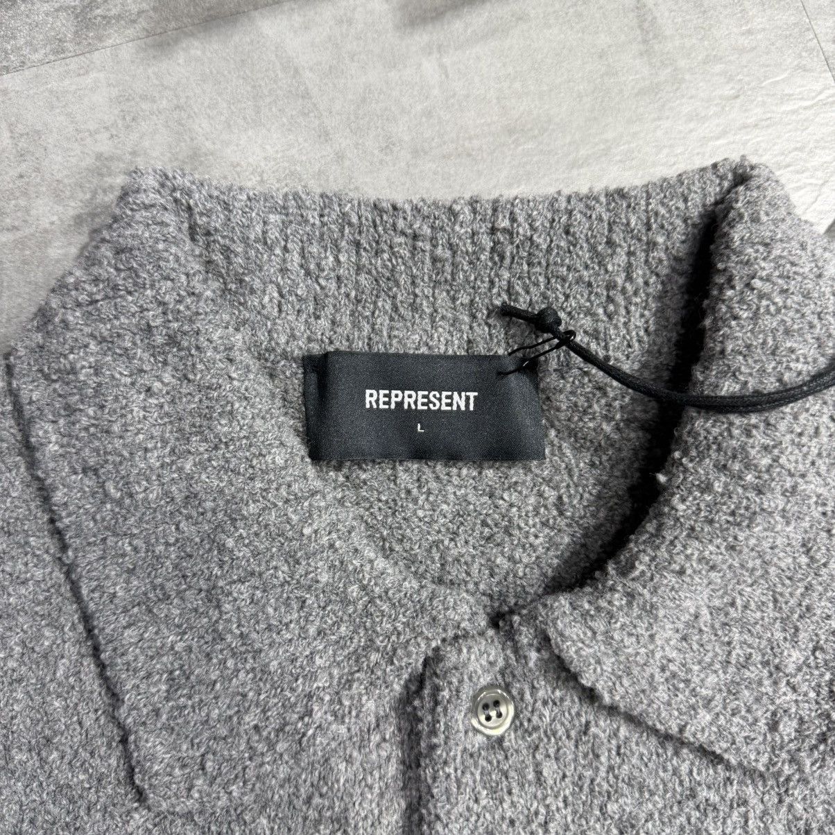 Represent Clo. Represent Initial Boucle Polo - Grey Large Size US L / EU 52-54 / 3 - 2 Thumbnail