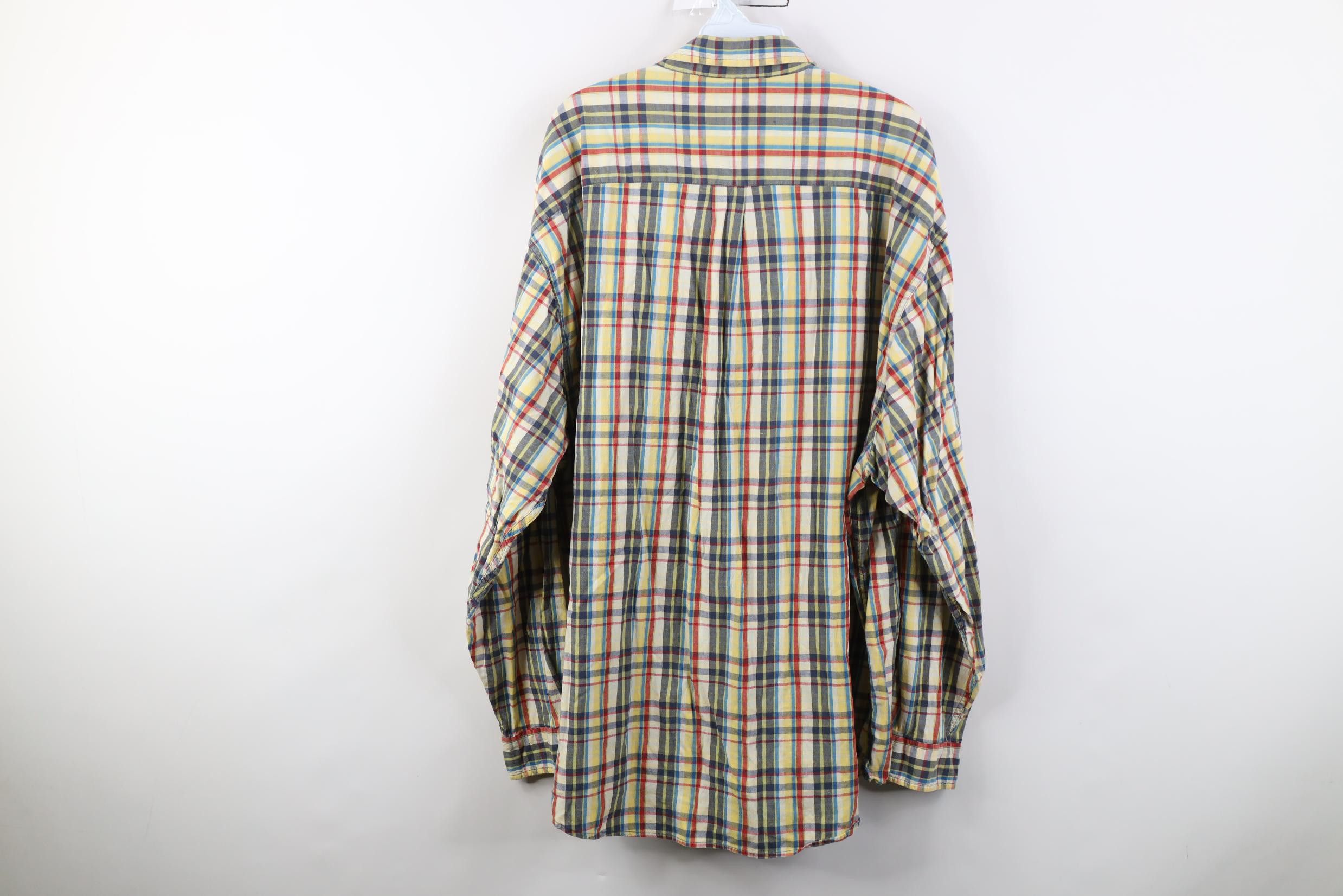 Eddie Bauer Vintage 90s Eddie Bauer Madras Flannel Collared Button Shirt Size US XXL / EU 58 / 5 - 7 Thumbnail