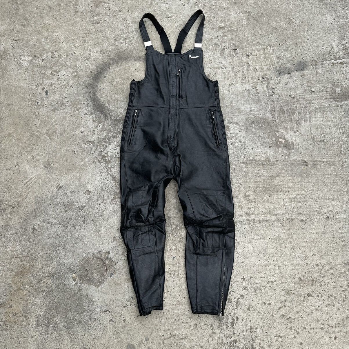 Vintage Vintage Moto Leather Pants Overalls Size 48 Y2K 00s Size US 32 / EU 48 - 1 Thumbnail
