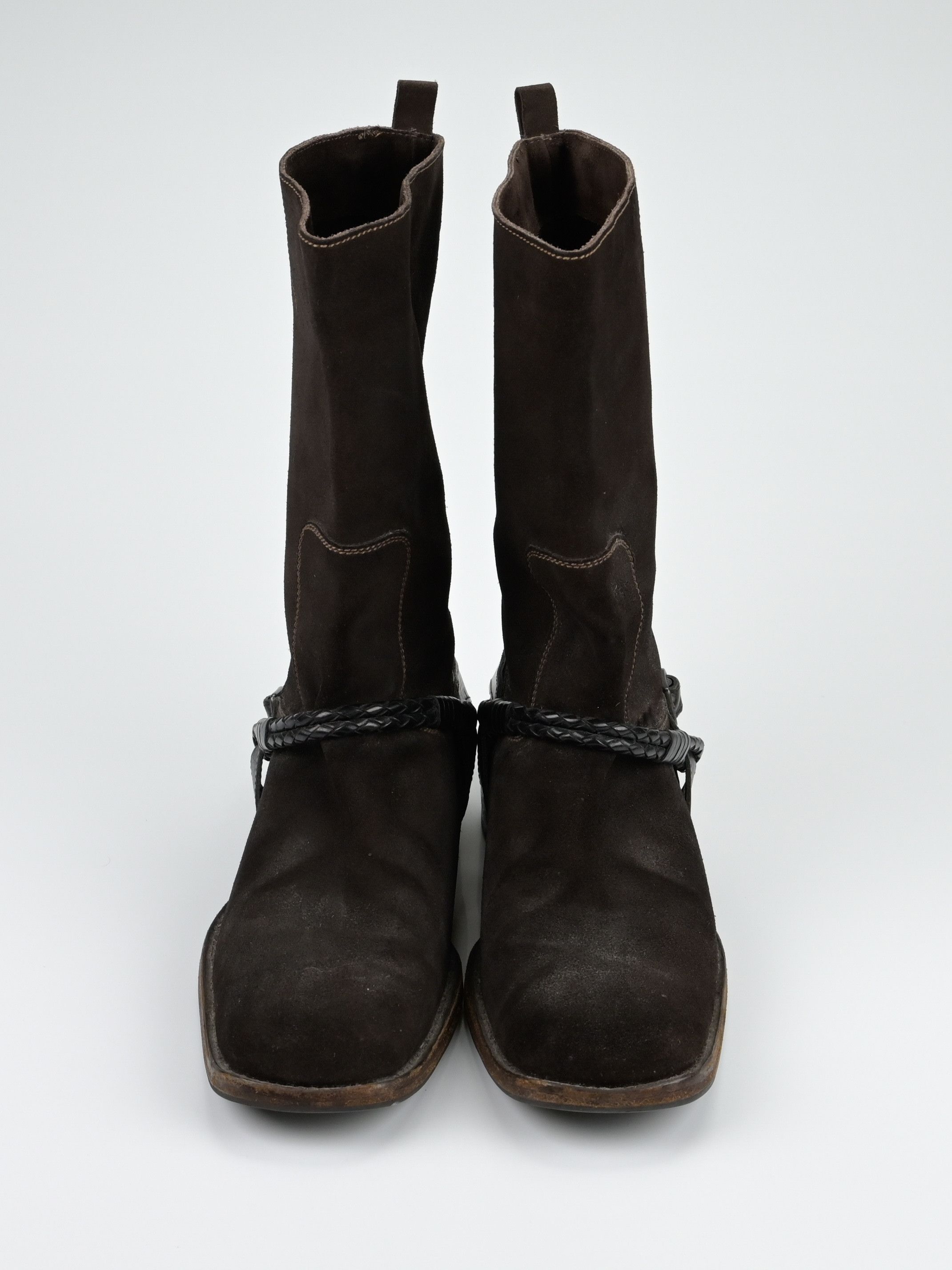 Bottega Veneta Suede Intrecciato Braided Weave Cord Boots Size US 10 / EU 43 - 2 Thumbnail