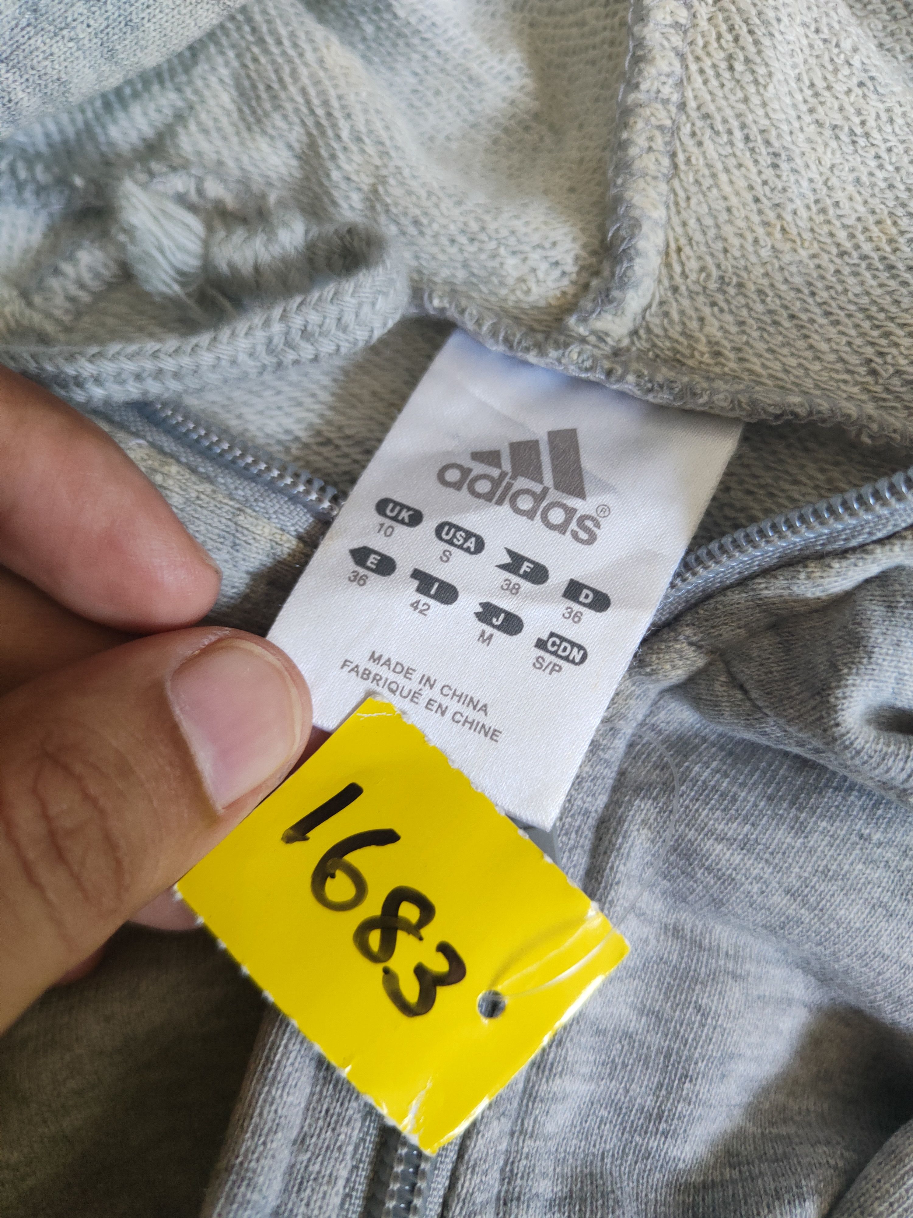 Adidas DL Adidas Gray Hoodie Sweaters #1683 Size S / US 4 / IT 40 - 13 Thumbnail