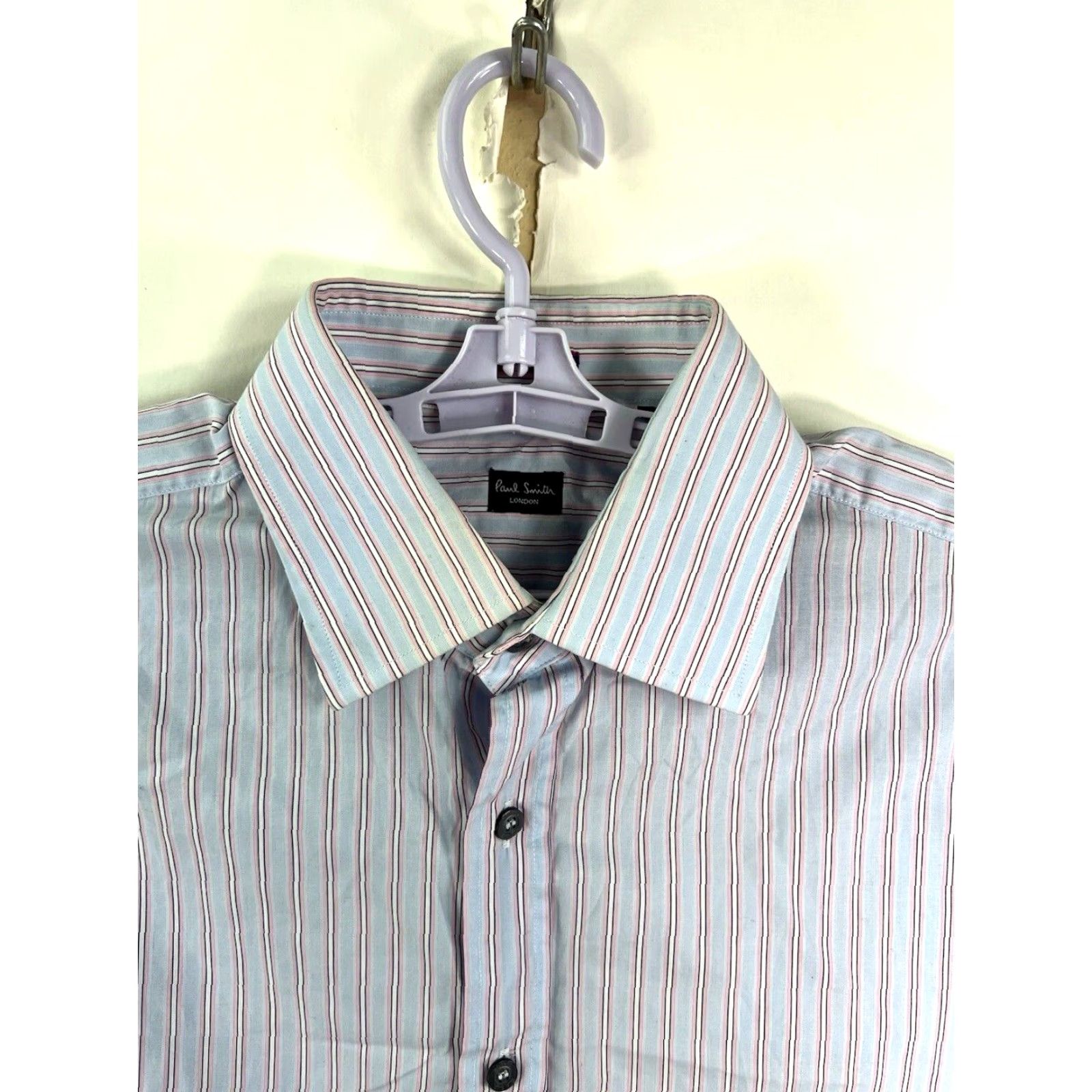 Paul Smith VINTAGE Paul Smith London Striped Button-Up Shirt Mens Size 16.5 Blue Casual Business Size US L / EU 52-54 / 3 - 3 Thumbnail