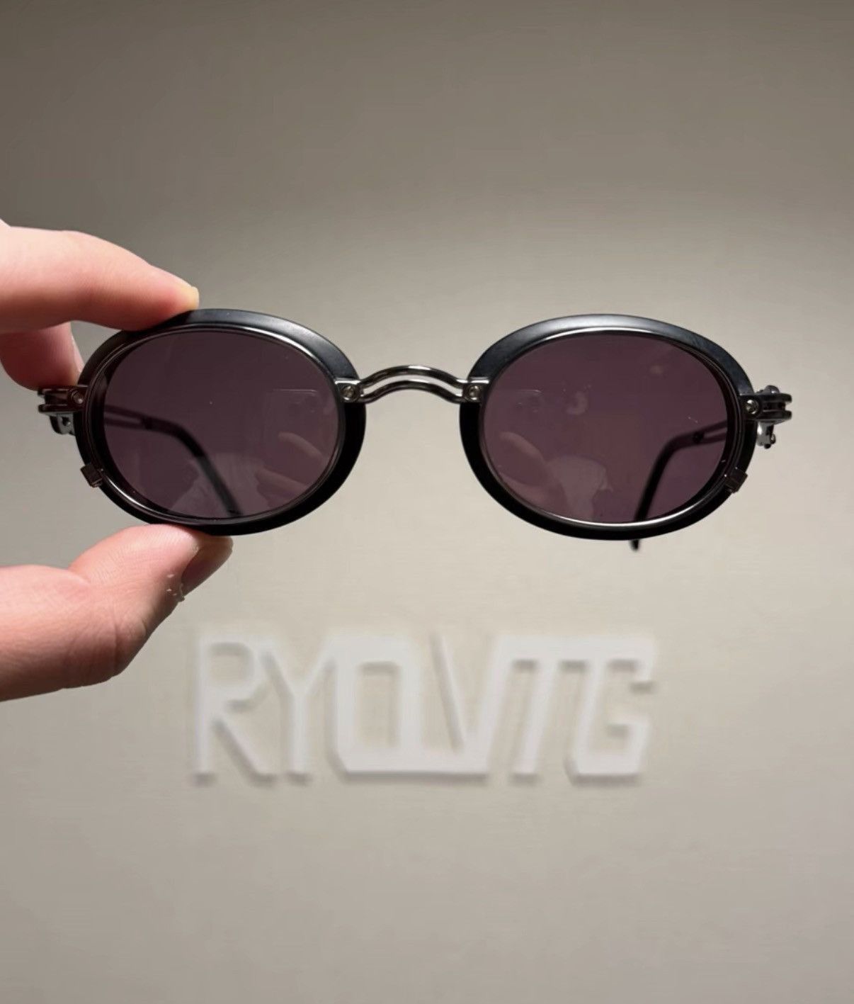 Jean Paul Gaultier Brown Round Frame Sunglasses with Tinted Lenses Size ONE SIZE - 3 Thumbnail