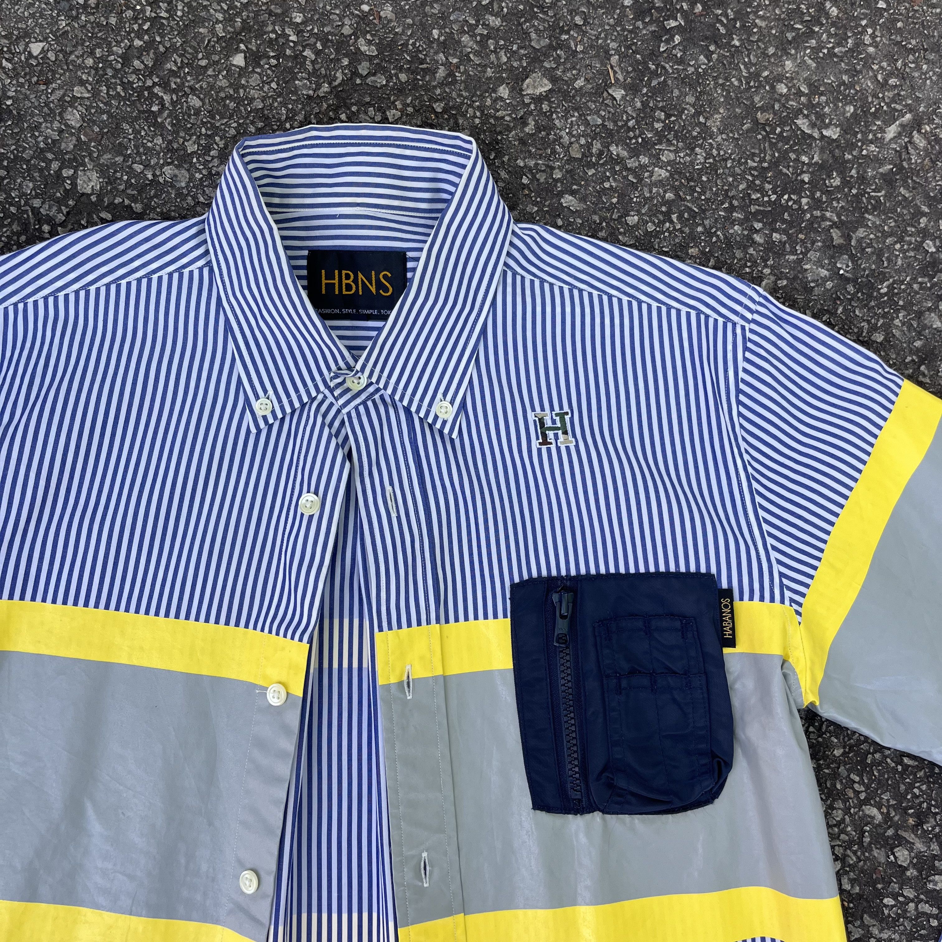 Japanese Brand Habanos striped recontructed button up Size US S / EU 44-46 / 1 - 4 Thumbnail