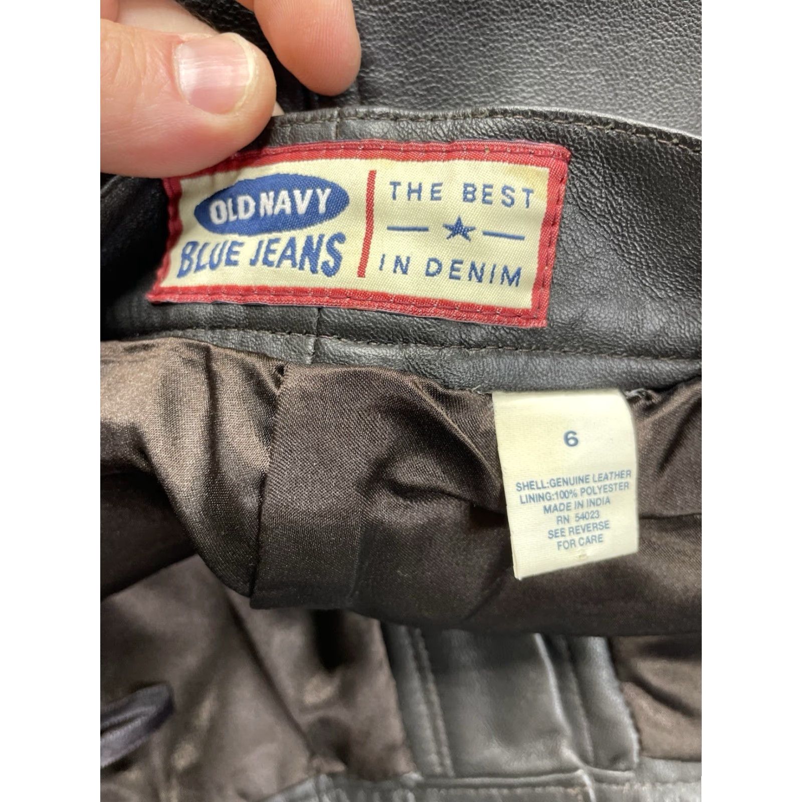 Old Navy VINTAGE Old Navy Leather Pants Women's Regular Bootcut Black 6 Lined Size 28" / US 6 / IT 42 - 3 Thumbnail