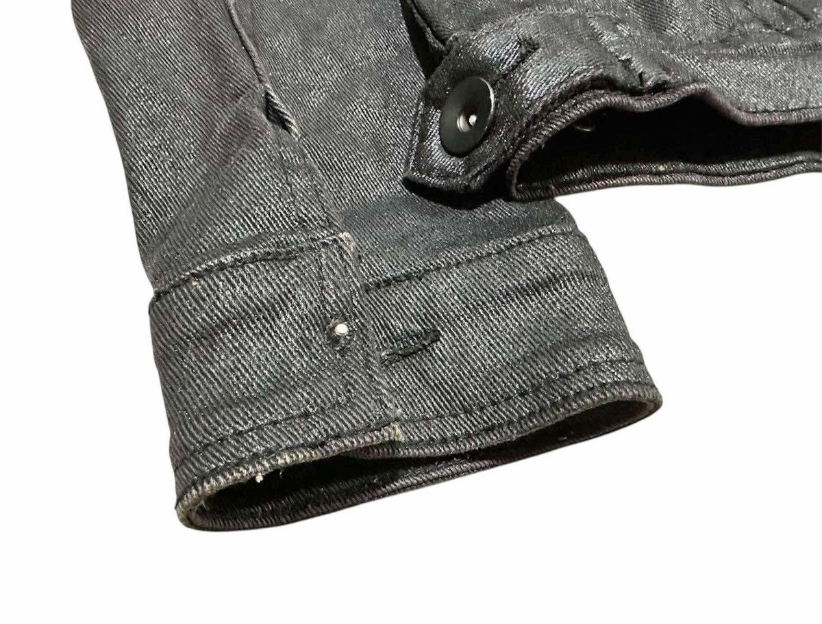 If Six Was Nine 🔥Rare Y2K Seana Waxed Black Trucker Jacket Goth Punk Size US L / EU 52-54 / 3 - 12 Thumbnail