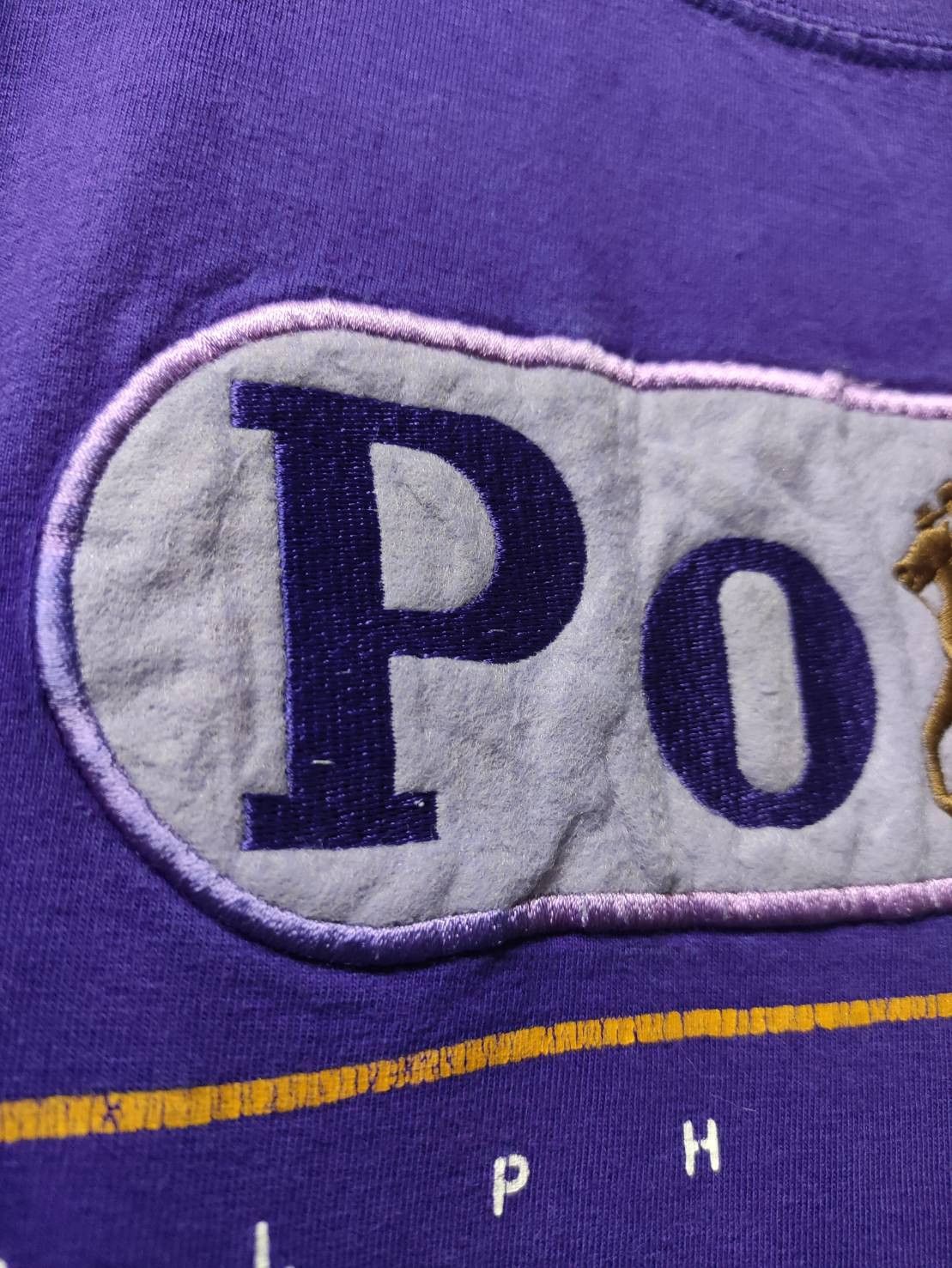 Polo Ralph Lauren Vtg 90's Polo Ralph Lauren Embroidery Pattern Logo T-Shirt Size US L / EU 52-54 / 3 - 3 Thumbnail