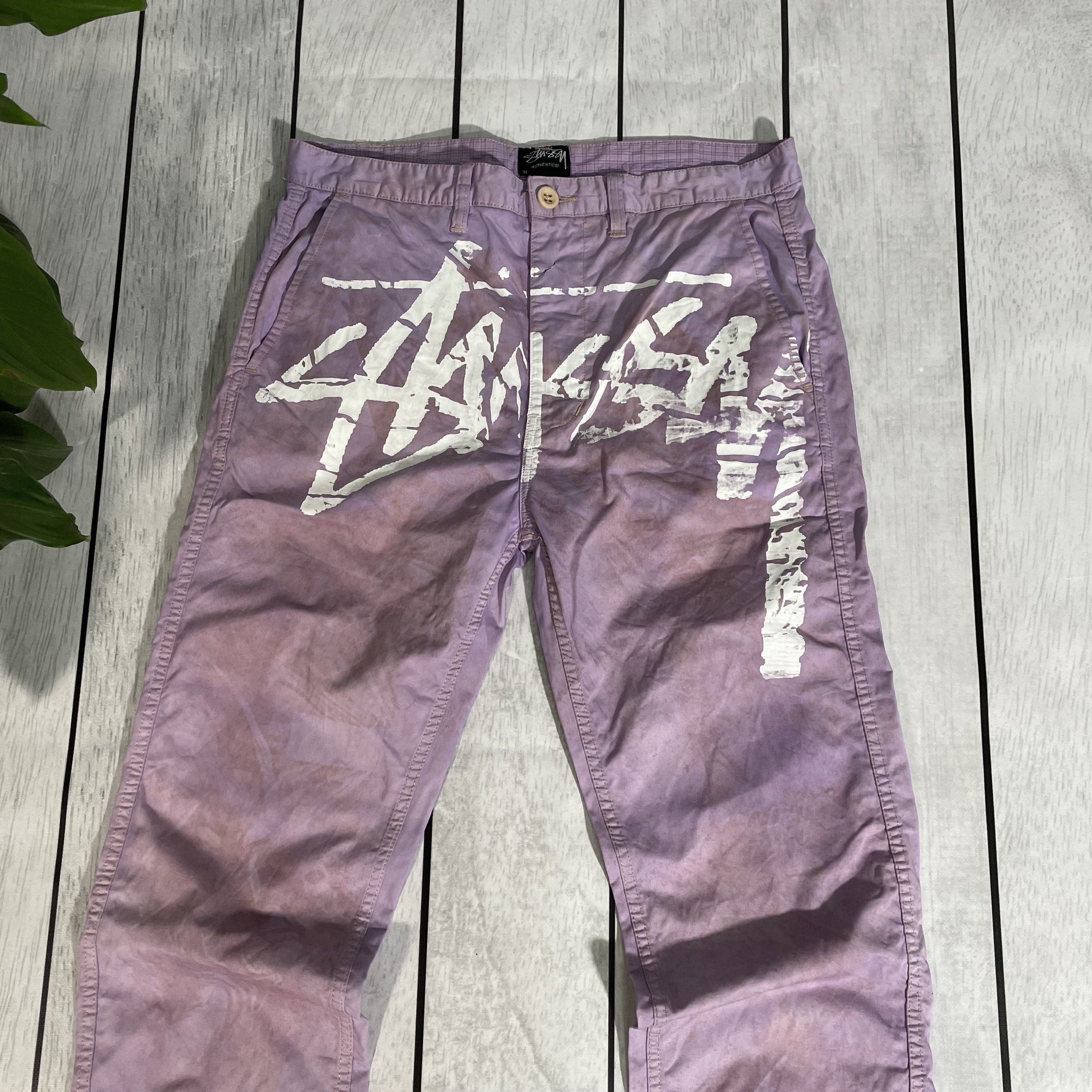 Stussy Custom Stussy Pants – Unique Artistic Finish alt rare y2k Size US 31 - 8 Thumbnail