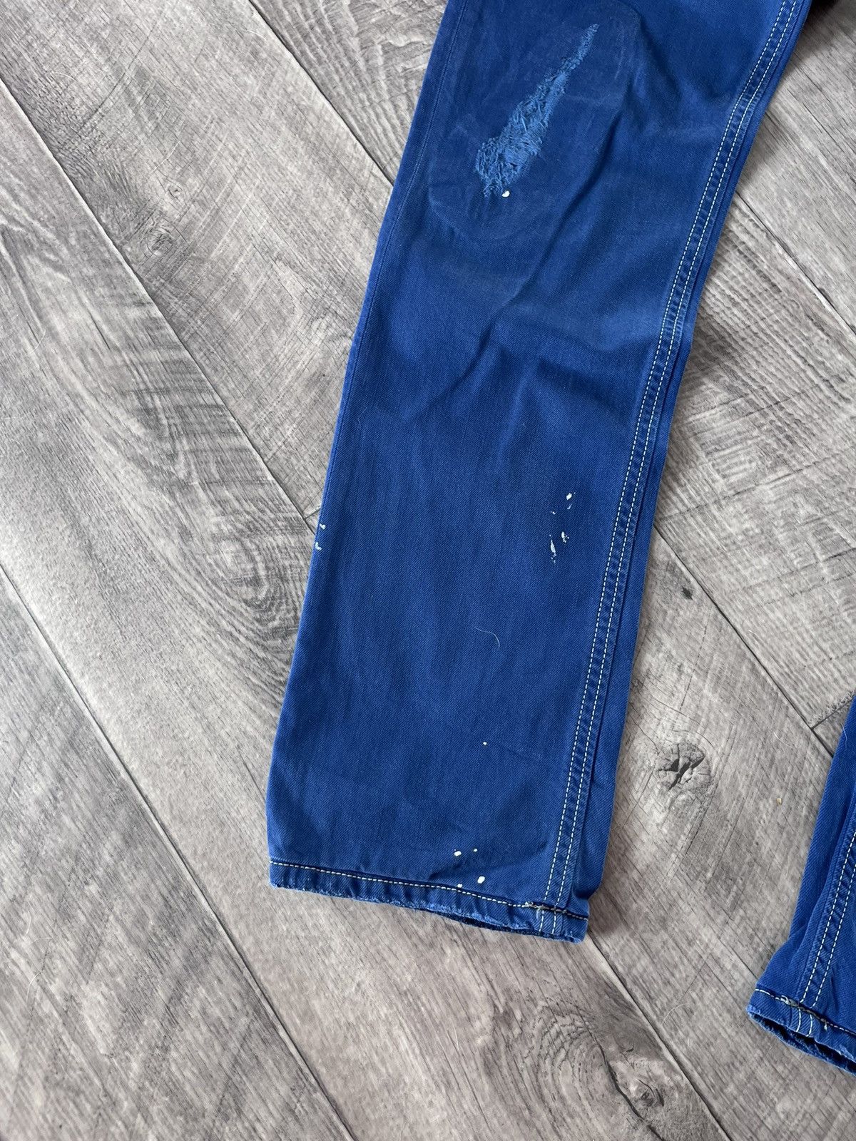 Diesel Rare Diesel D.N.A. S/S 2016 THAVAR Slim Skinny Painted Jeans Size US 33 - 5 Thumbnail