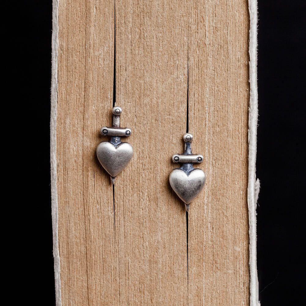 Jewelry Heart New Trend Earrings One Pairs Chrome Jewelry Size ONE SIZE - 3 Thumbnail