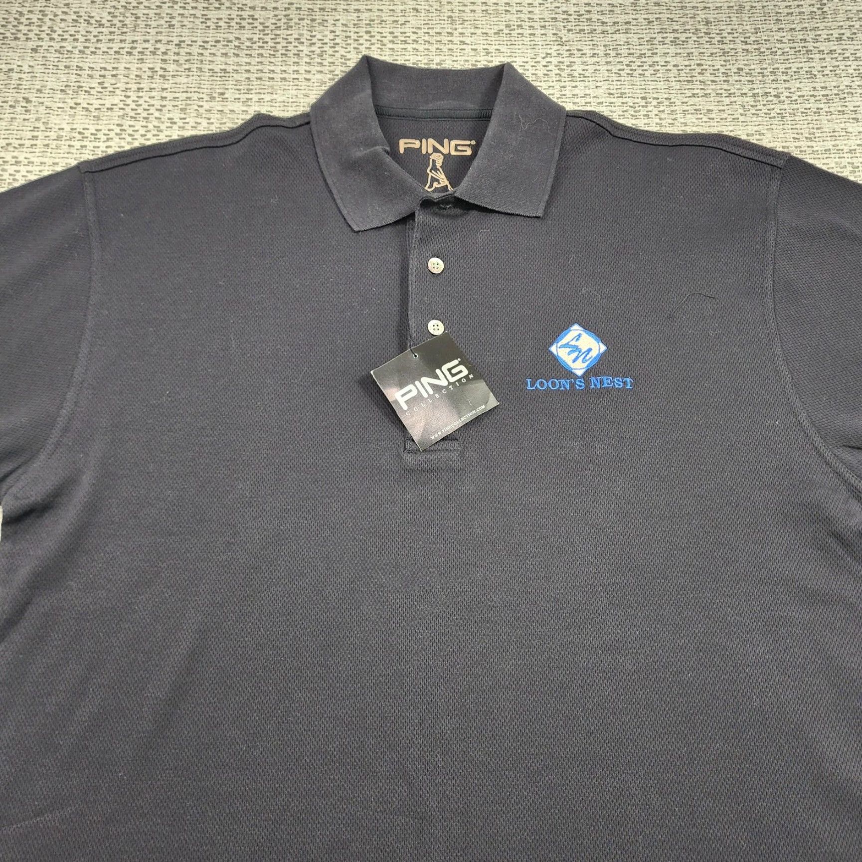 Vintage VINTAGE PING Polo Shirt Mens Medium Black Loon's Nest 2003 Championship Golf 00s Size US M / EU 48-50 / 2 - 4 Thumbnail