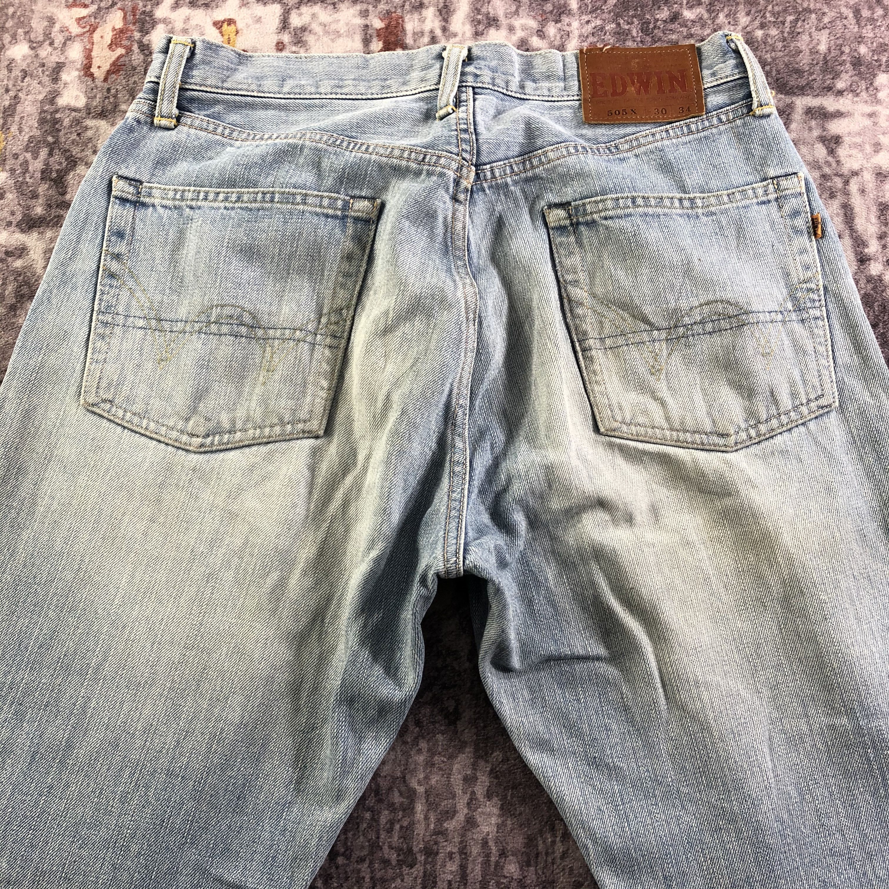 Edwin Vintage Light Wash Edwin 505X Selvedge Jeans-JM3531 Size US 31 - 5 Thumbnail