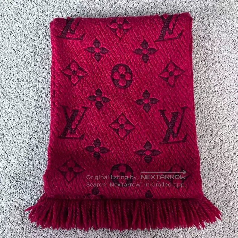 Louis Vuitton Louis Vuitton Red Wool Wool Scarf Size ONE SIZE - 7 Thumbnail