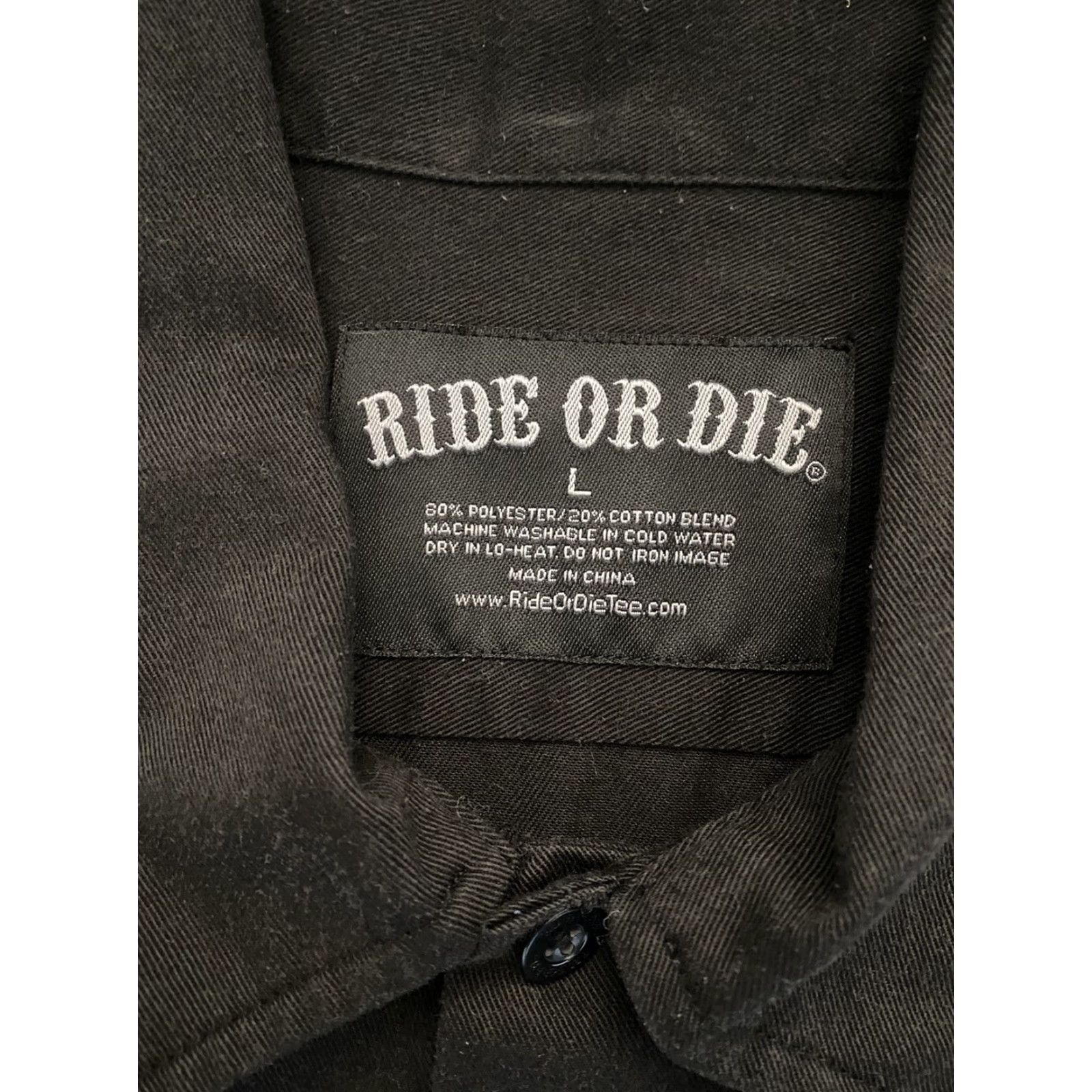 Vintage VINTAGE Ride Or Die Motorcycle T Shirt Men’s L Black Button-Up Short Sleeve Mens Motorcycle Biker Art Size US L / EU 52-54 / 3 - 5 Thumbnail