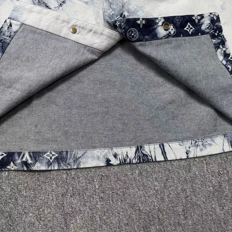 Louis Vuitton LOUIS VUITTON Denim Cashew Flower Tie-Dye Full Logo Short S Size US XL / EU 56 / 4 - 6 Thumbnail