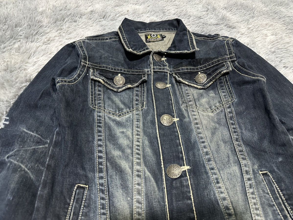 Japanese Brand 🔥Sick Y2K Black Flame Overalls Denim Size US 34 / EU 50 - 9 Thumbnail