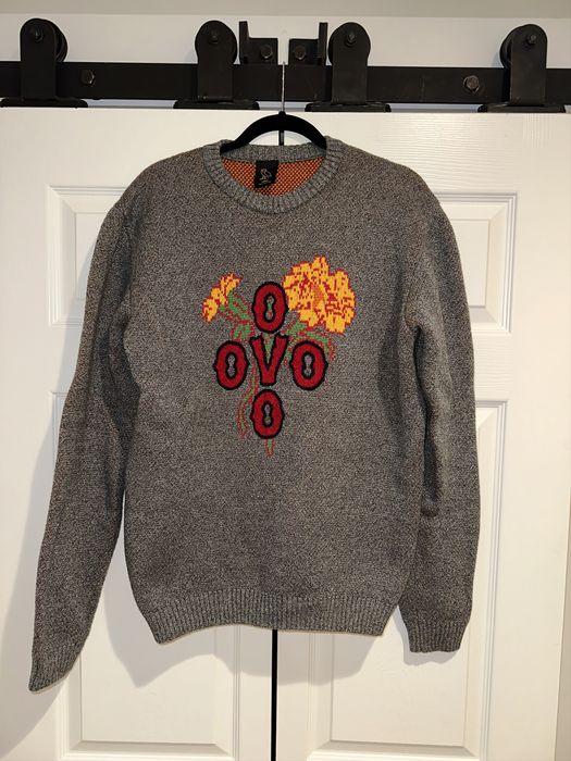 Octobers Very Own OVO Monogram flower knit sweater Grailed