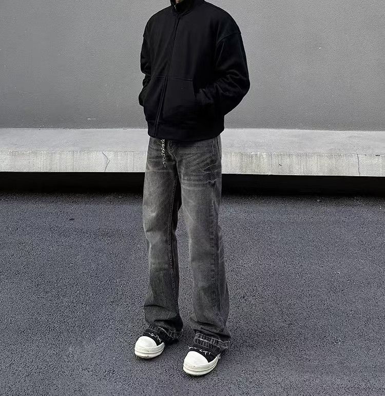 Japanese Brand × Vintage Street Vintage Raw Edge Micro Flare Black Jeans Size US 32 / EU 48 - 4 Thumbnail