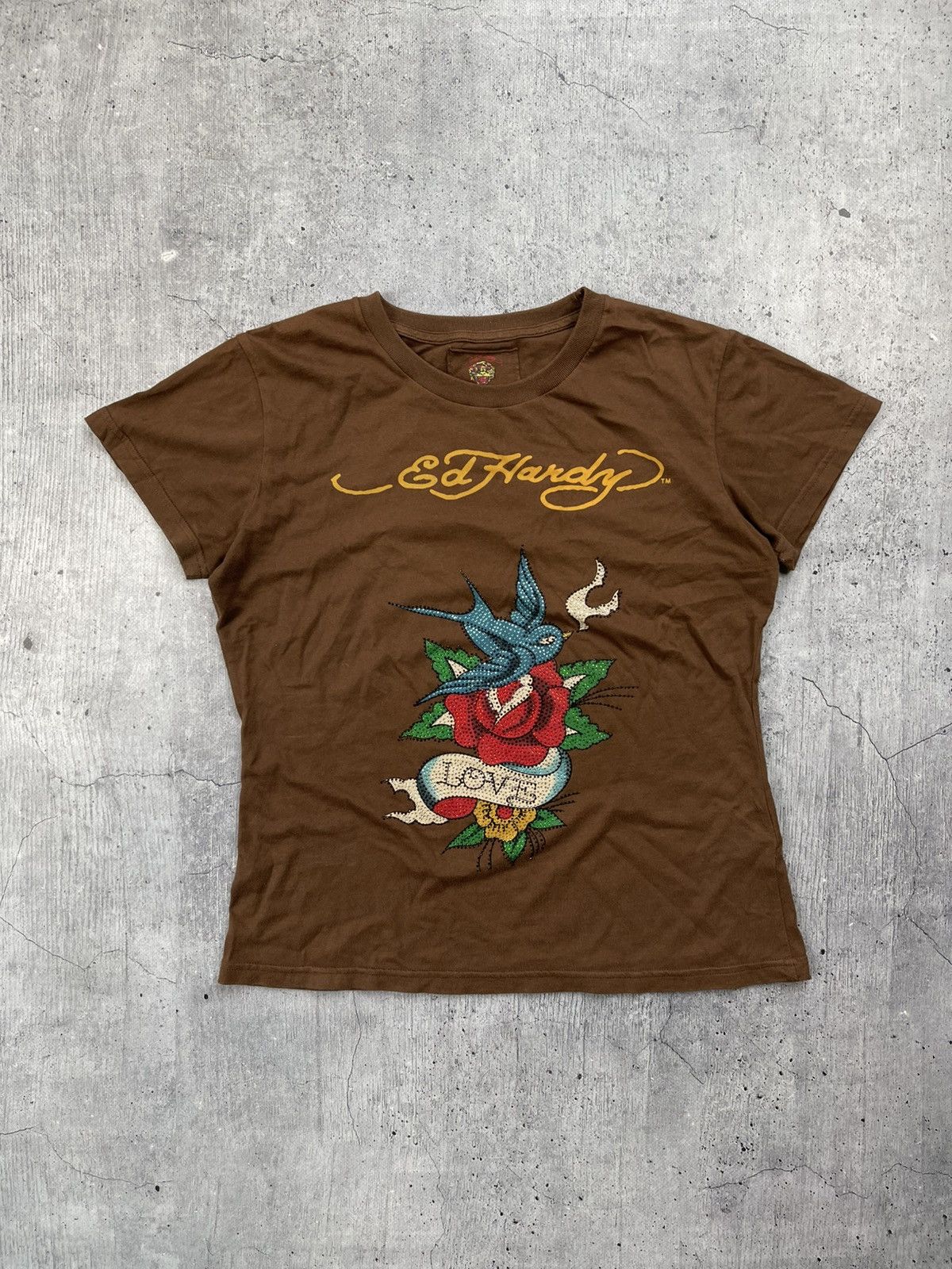 Ed Hardy × Vintage VINTAGE Y2K AMAZING ED HARDY T-SHIRT Size XL / US 12-14 / IT 48-50 - 1 Thumbnail