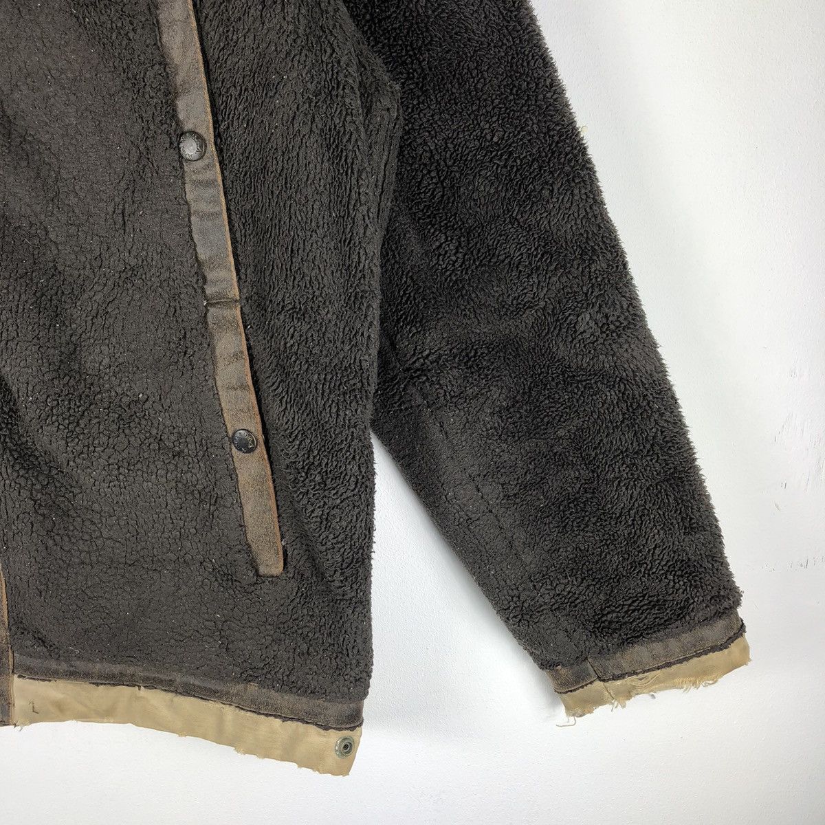 Avirex Vintage 90's Avirex Sherpa Hoodie Jacket Button up Size US L / EU 52-54 / 3 - 3 Thumbnail