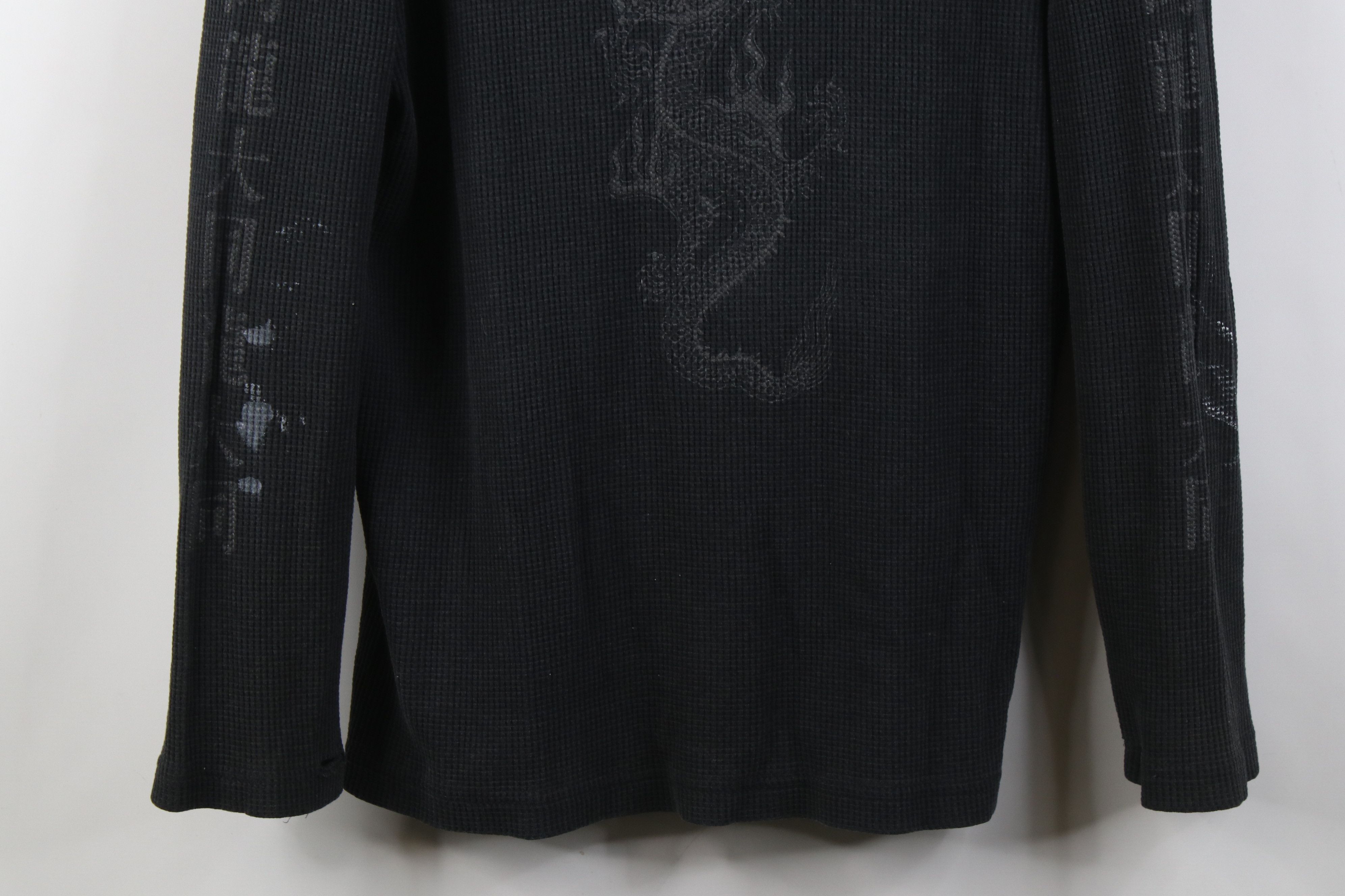Vintage Vintage 90s Y2K Streetwear Dragon Waffle Knit T-Shirt Size US L / EU 52-54 / 3 - 3 Thumbnail