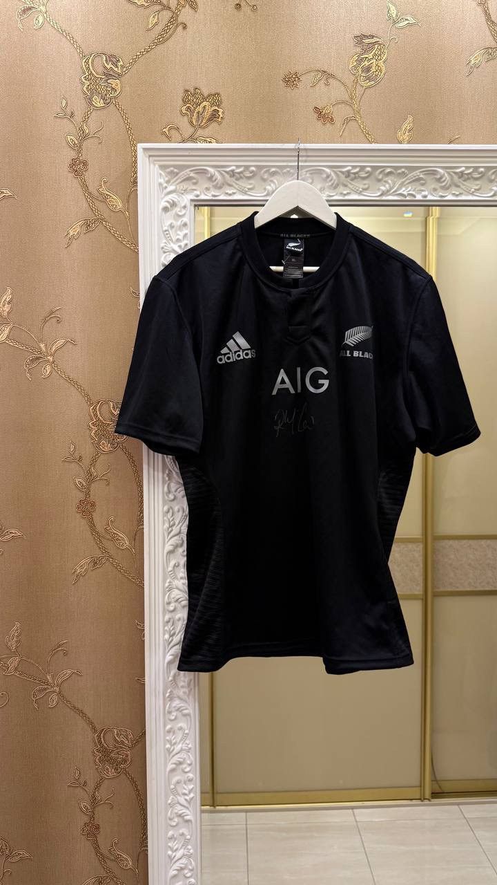 Adidas Adidas All Blacks New Zealand 2014 Rugby Shirt Jersey Signed Size US XL / EU 56 / 4 - 1 Thumbnail