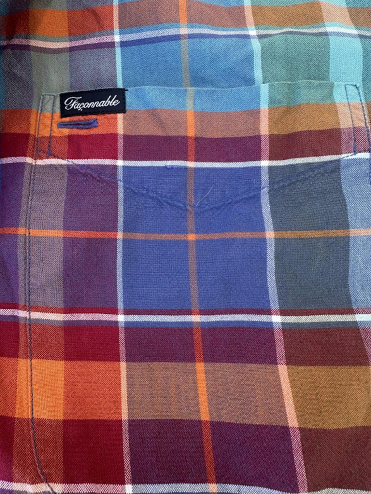 Faconnable Faconnable Plaid Button Down Shirt Size US S / EU 44-46 / 1 - 4 Thumbnail