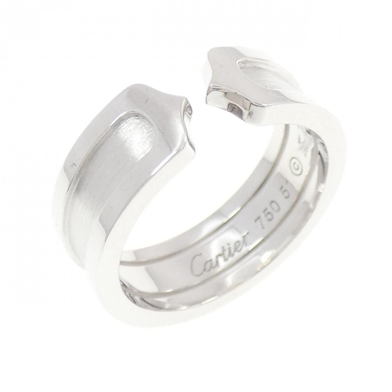 Cartier Cartier Cartier C2 Small 750 White Gold Ring Size 11 Precious Metal Ring B4040500 DUTY FREE for USA Size ONE SIZE - 1 Thumbnail