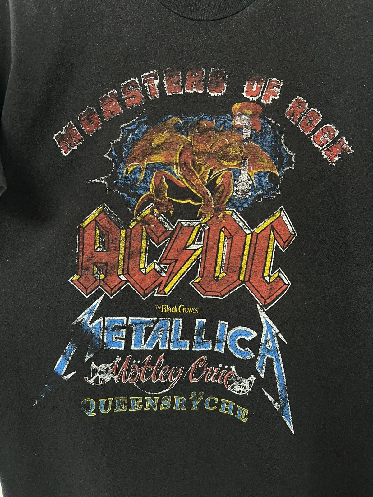Band Tees × Vintage Vintage 1991s Monsters of Rock Ac Dc Metallica T shirt sz L Size US L / EU 52-54 / 3 - 9 Thumbnail