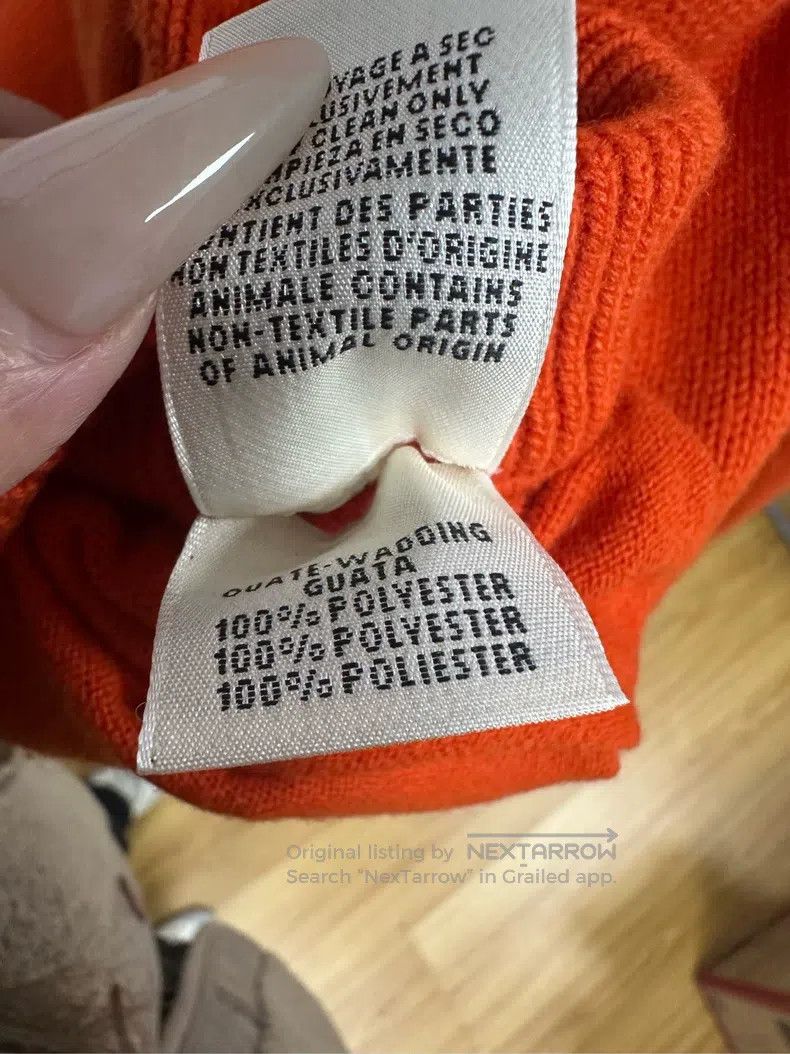 Hermes Hermes Hermes Orange Knit Sweater Jacket Size XXS / US 00 / IT 34 - 5 Thumbnail