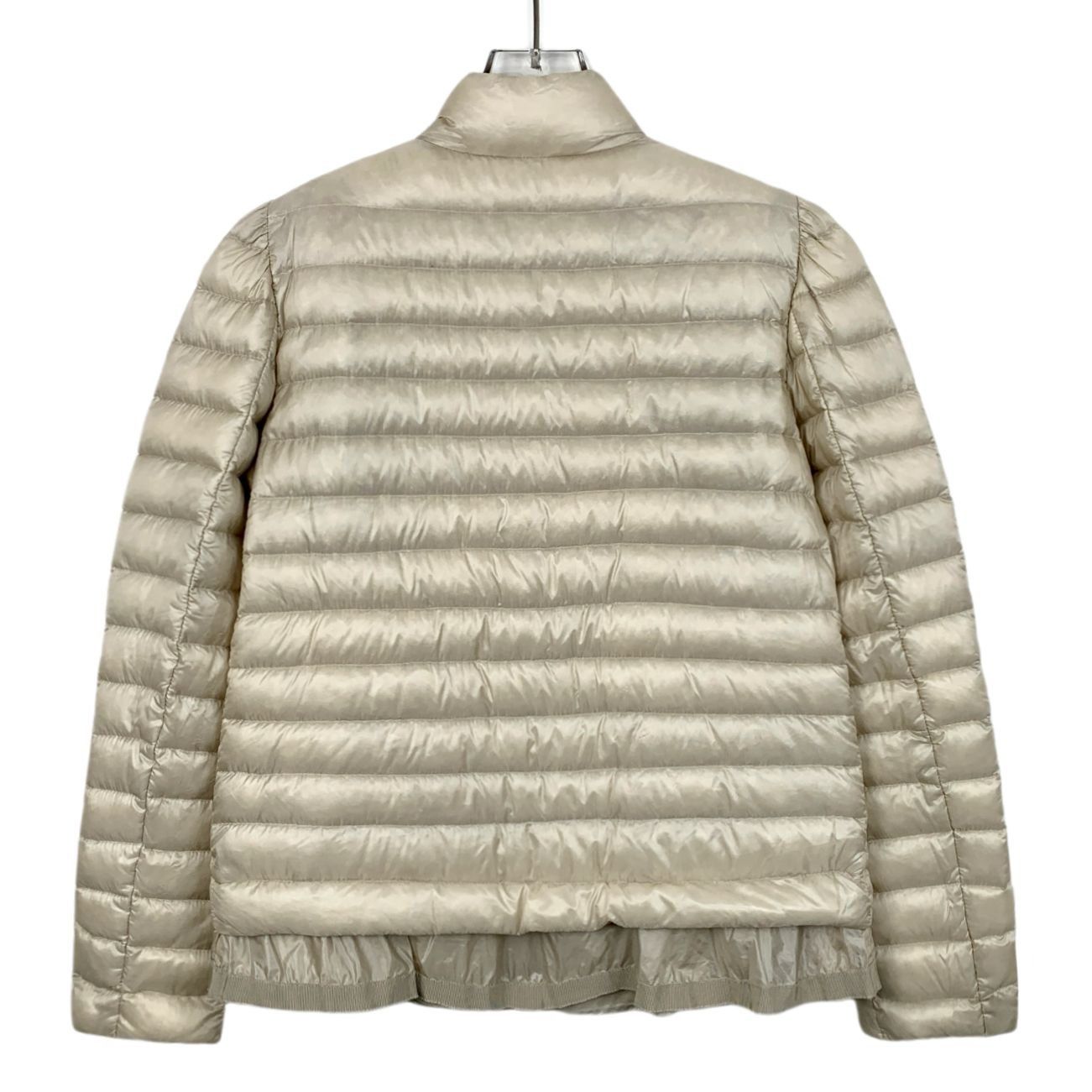 Moncler Moncler Beige Puffer Jacket With Ruffle Hem Lightweight Size S / US 4 / IT 40 - 2 Thumbnail
