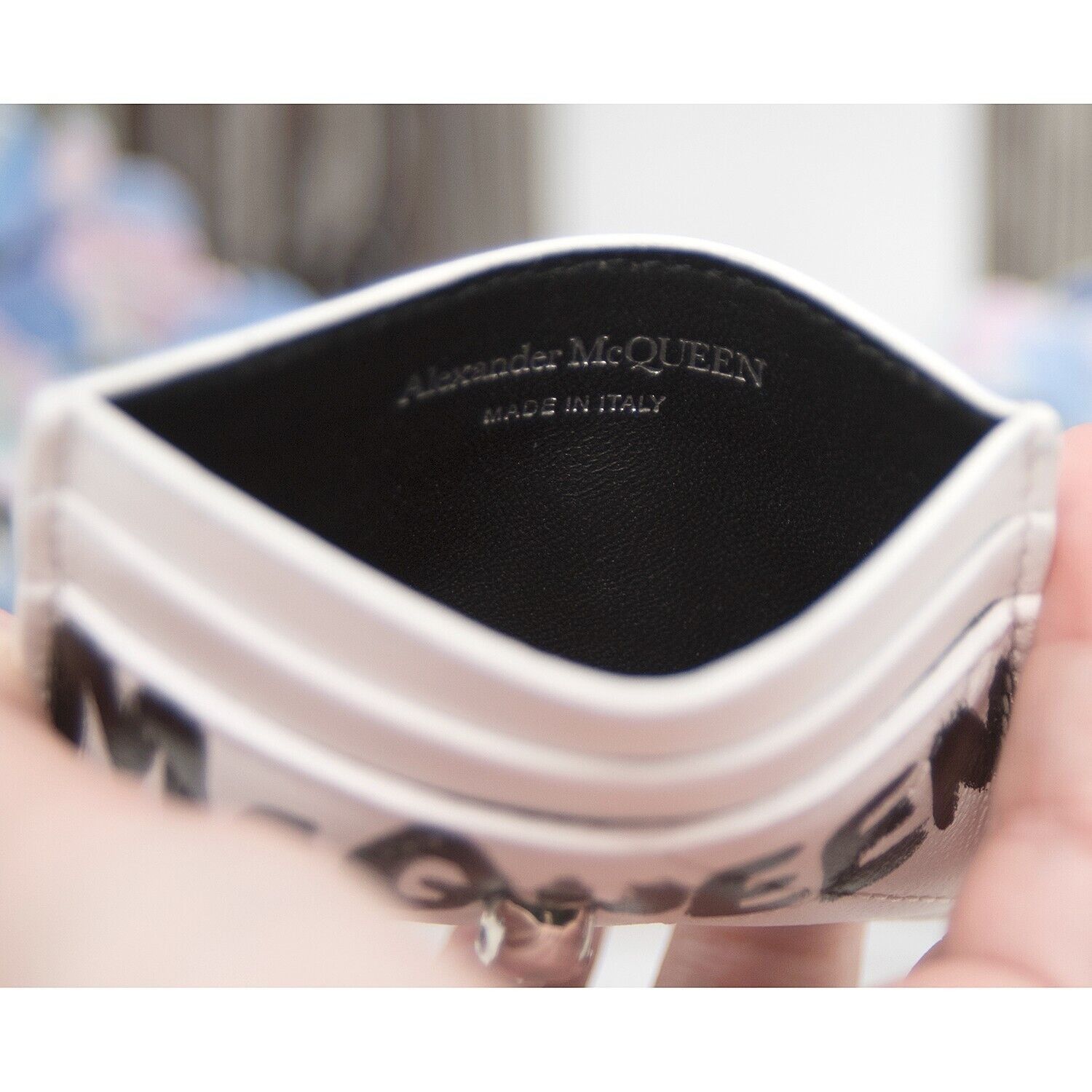 Alexander McQueen Alexander McQueen White Black Quilted Leather Skull Wallet Size ONE SIZE - 6 Thumbnail