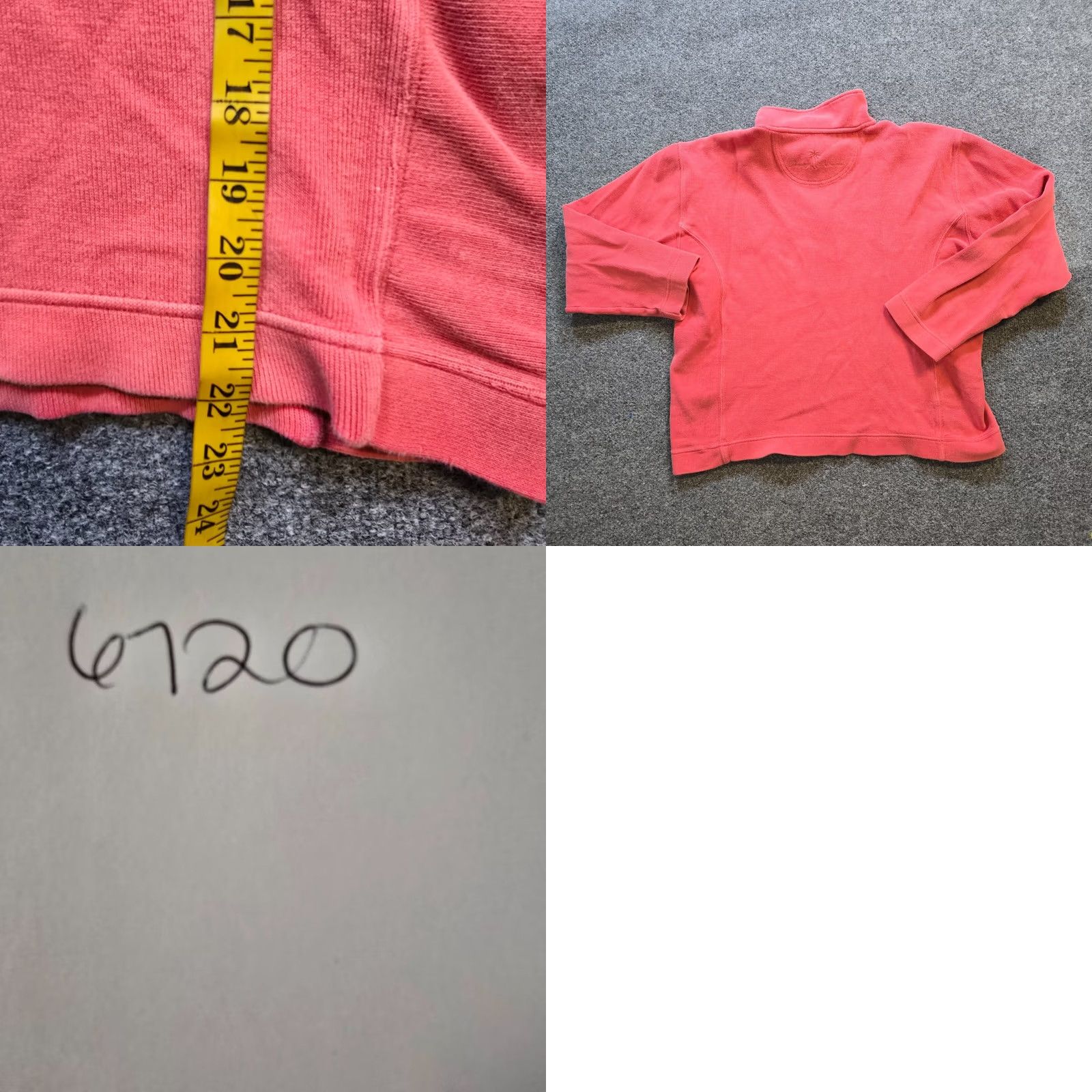 Tommy Bahama VINTAGE Tommy Bahama Sweater Shirt Womens Large Orange 1/4 Zip Long Sleeve Size L / US 10 / IT 46 - 8 Thumbnail