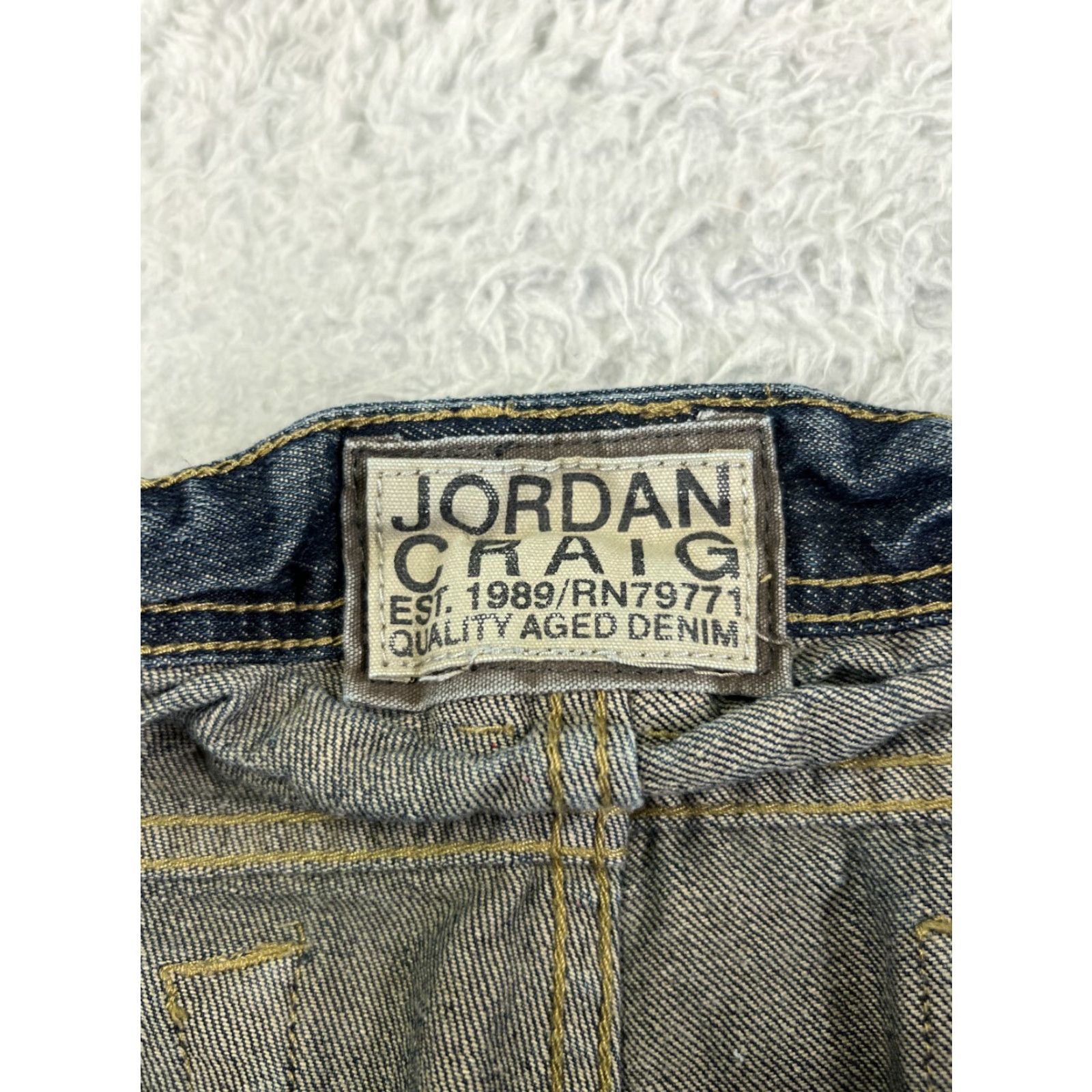 Jordan Craig Jordan Craig Jeans Adult 32 Blue Denim Boot Cut Distressed 32x32 Mens Size US 32 / EU 48 - 6 Thumbnail