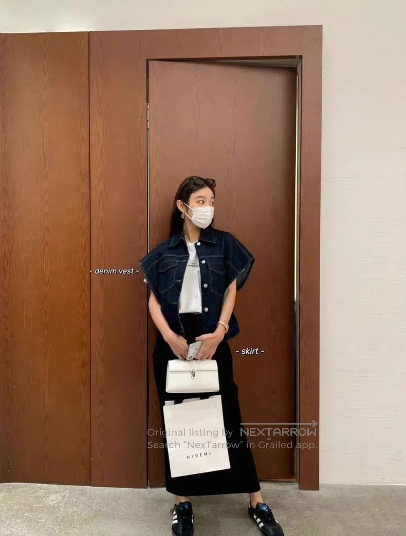 Dries Van Noten Oversized Denim Vest Coat